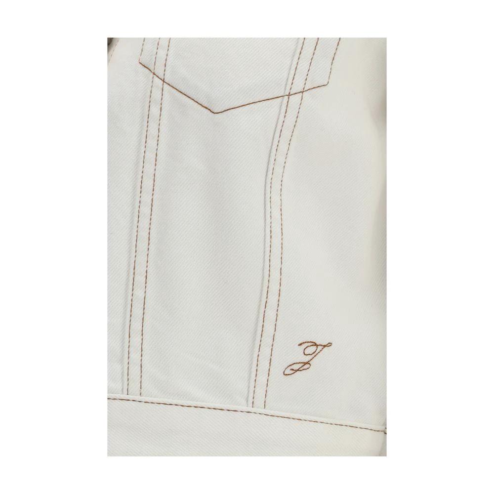 Jacquemus White Cotton Denim Jacket by Jacquemus