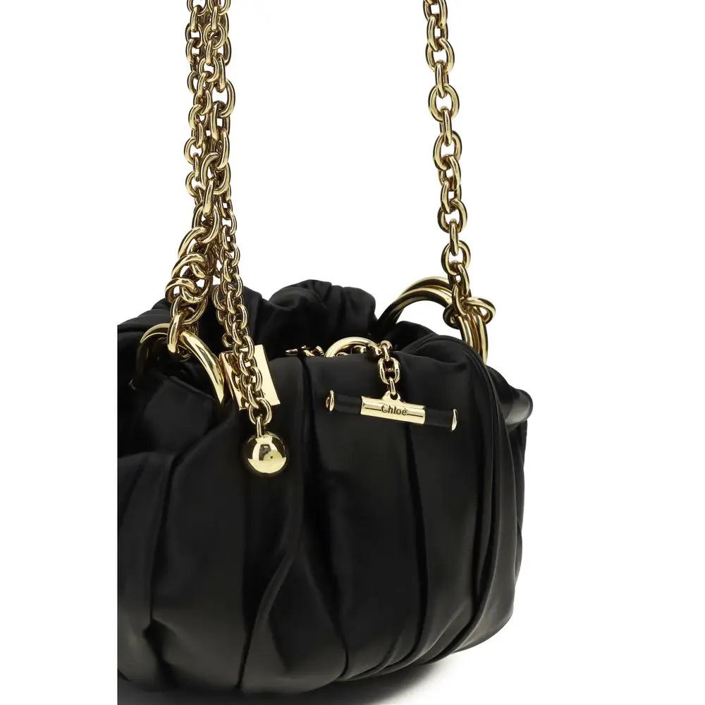 Chloé Black Lamb Ovis Aries Aries Shoulder Bag by Chloé