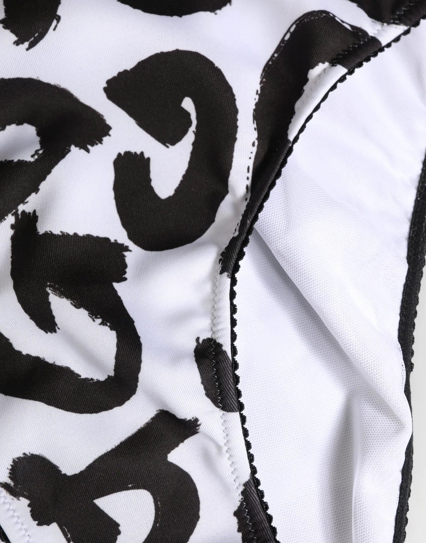 Dolce & Gabbana Black White Graphic Logo High Brief Underwear by Dolce & Gabbana