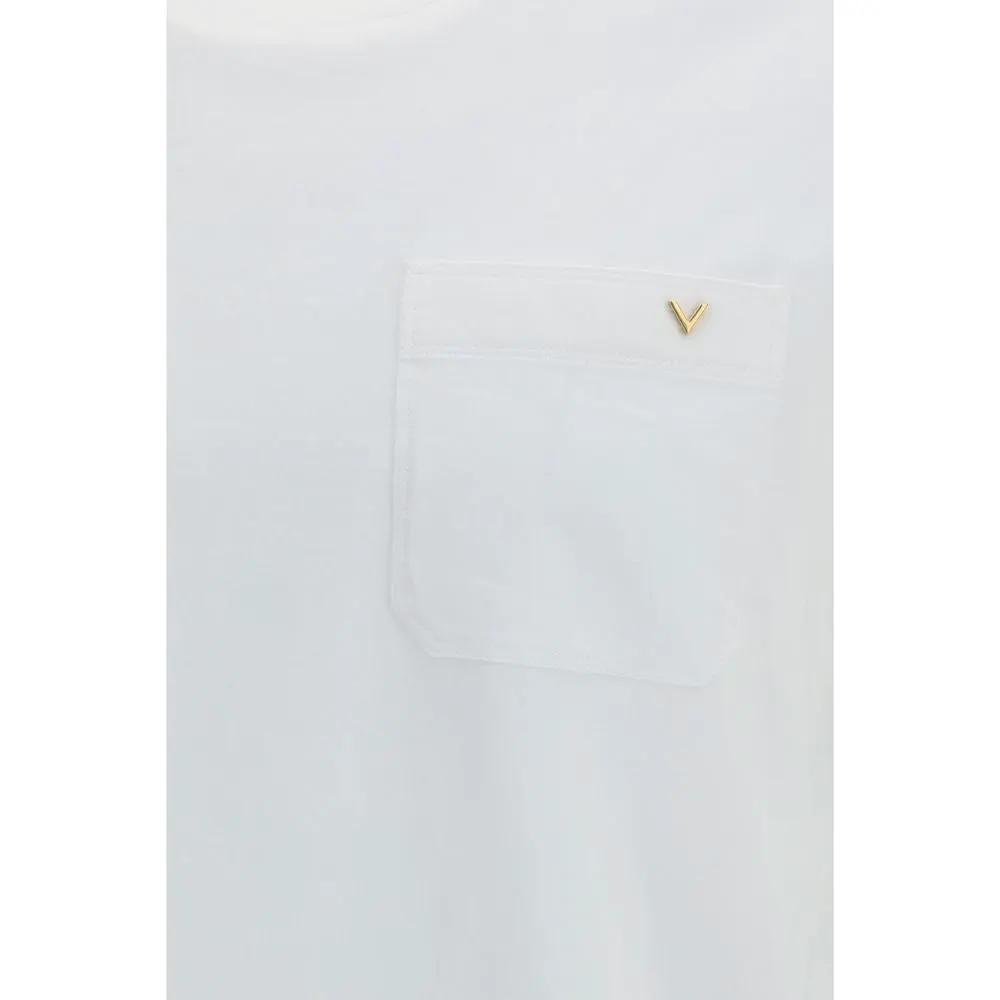 Valentino White Cotton T-Shirt by Valentino