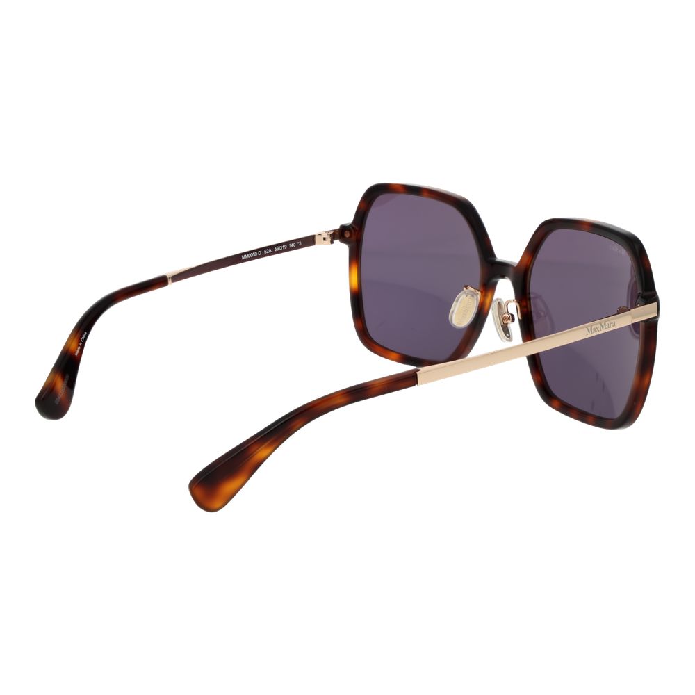 Lunettes de soleil Max Mara femme carrées en acétate marron – MA-1064931
