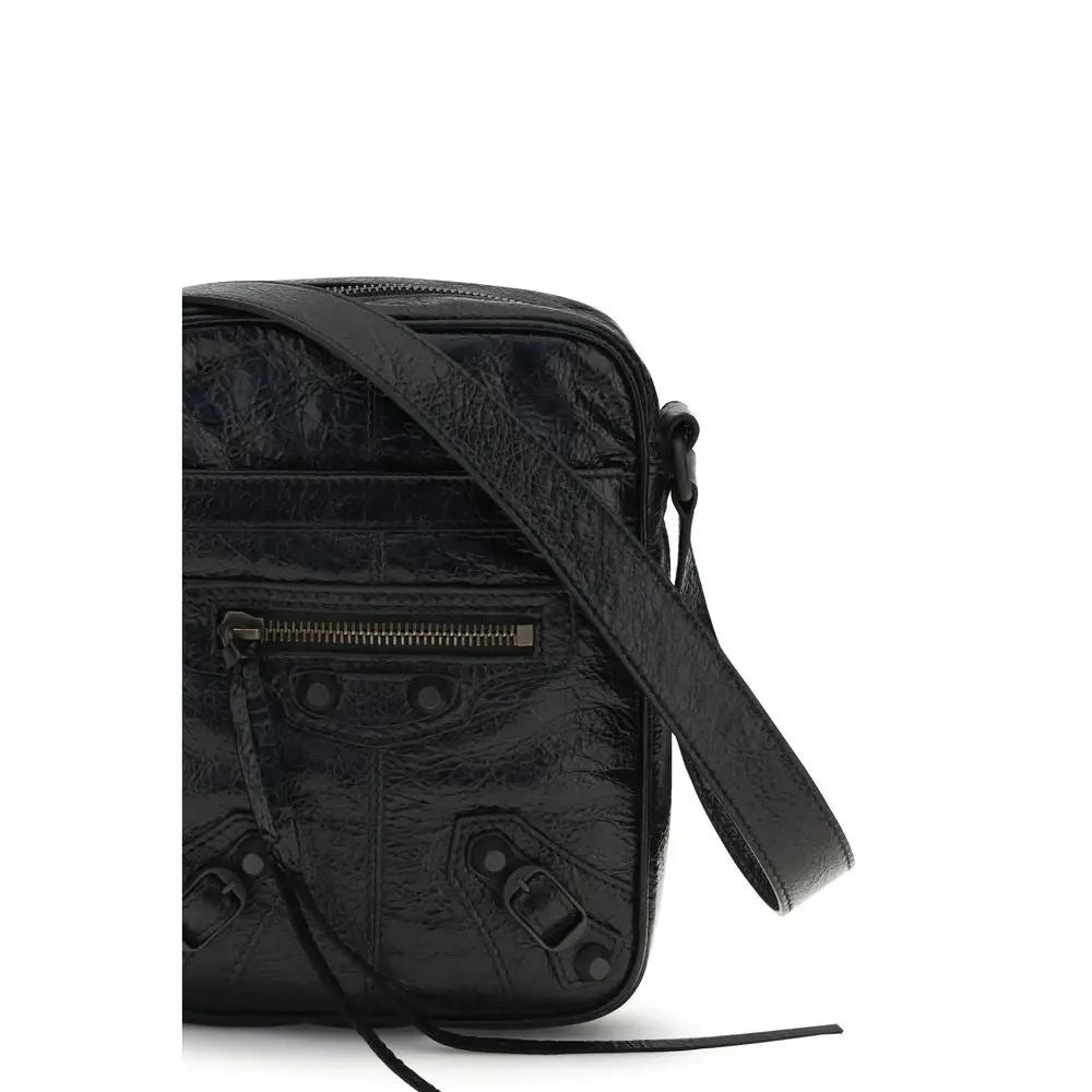 Balenciaga Black Lamb Ovis Aries Aries Shoulder Bag by Balenciaga