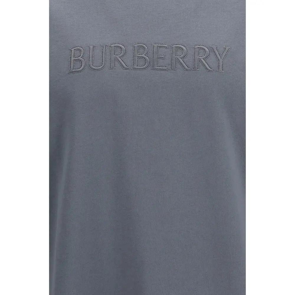 Burberry Gray Cotton T-Shirt by Burberry