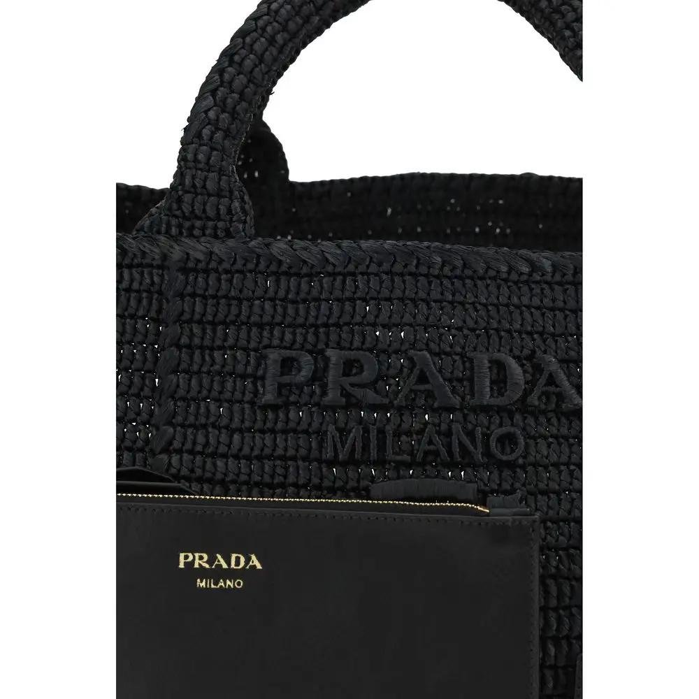 Prada Black Viscose Handbag by Prada