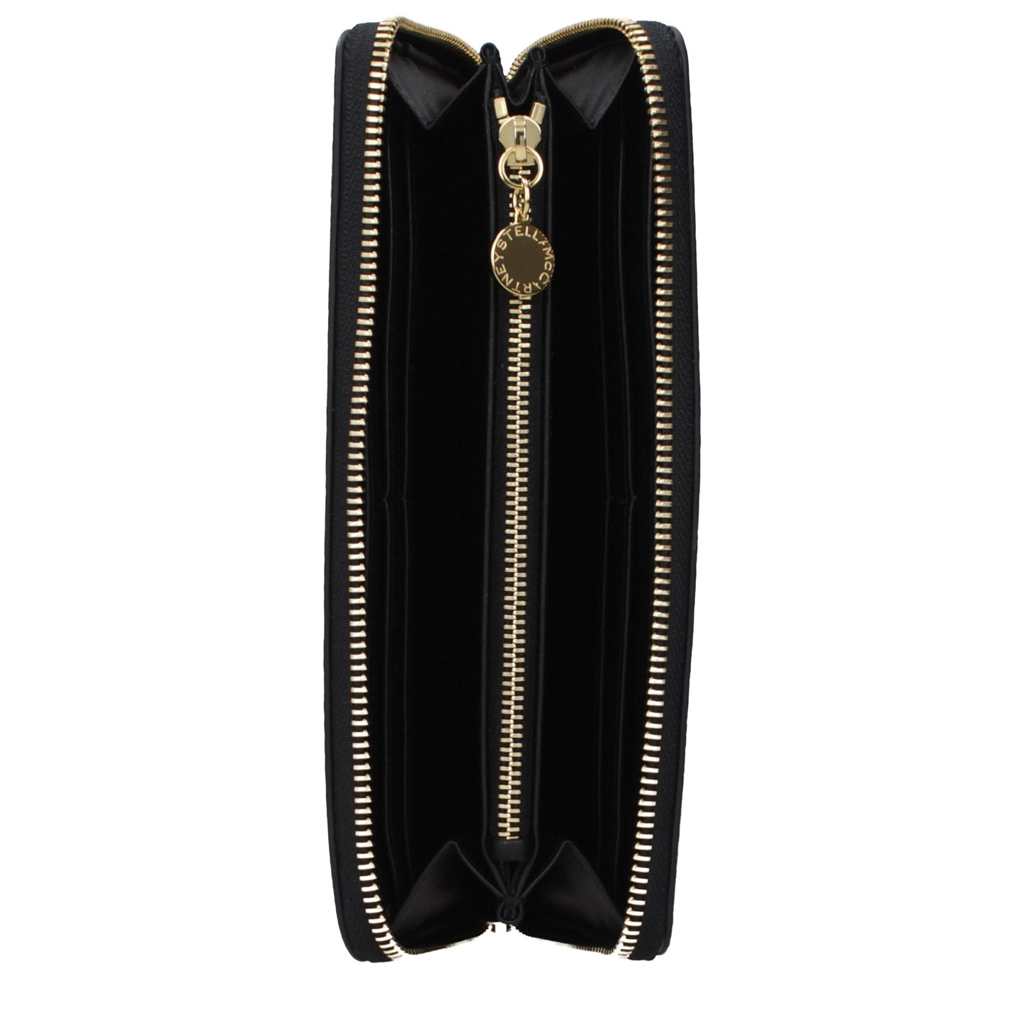 Stella McCartney – Portefeuille en Eco-Cuir Noir | Logo Frontal | Mode Responsable