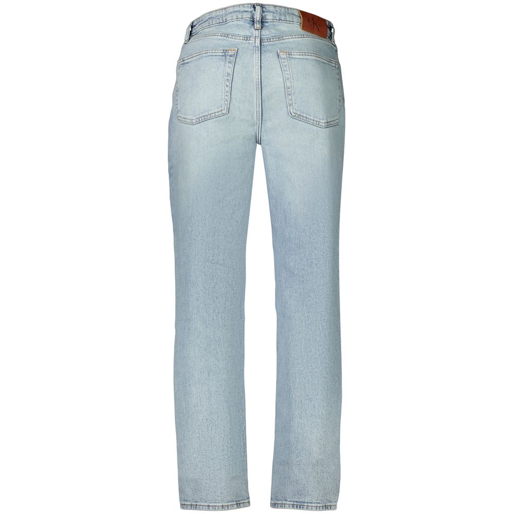 Jean Calvin Klein femme mom en coton bleu clair – CA-44918