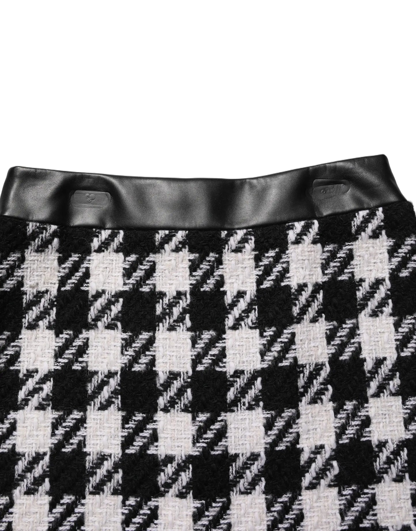 Dolce & Gabbana Black White Tweed Houndstooth Mini Skirt by Dolce & Gabbana