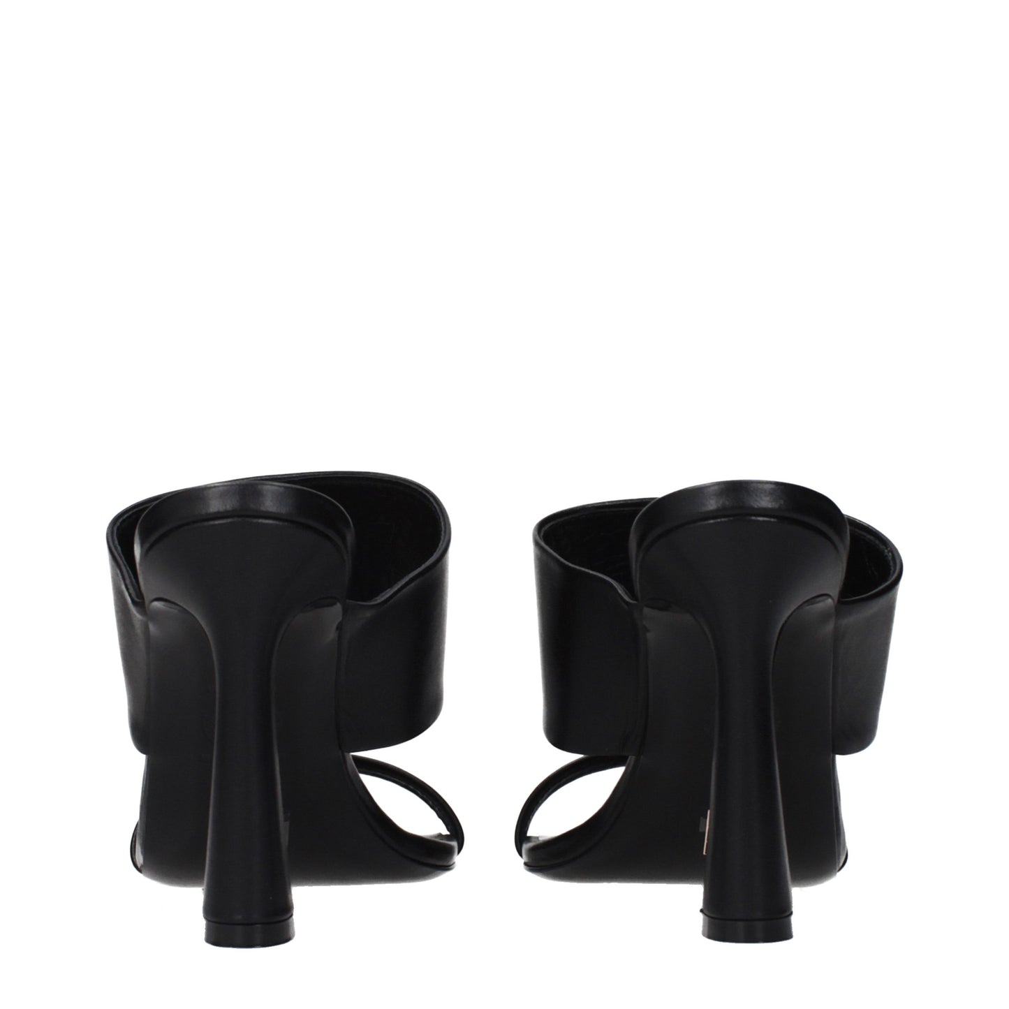 Versace – Sandales à Talon Stiletto en Cuir Noir | Détail Signature en Façade