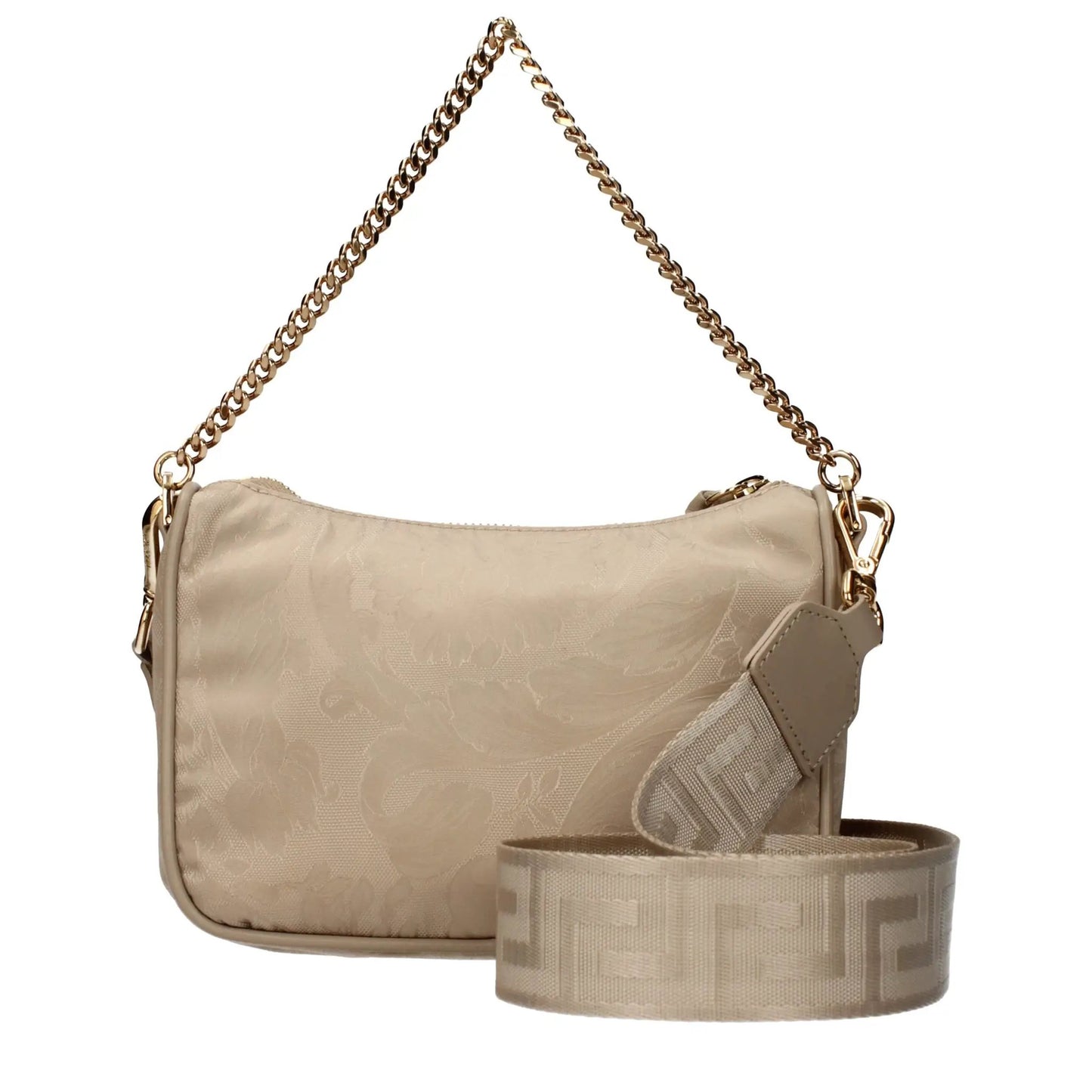 Versace Beige Fabric Handbag by Versace