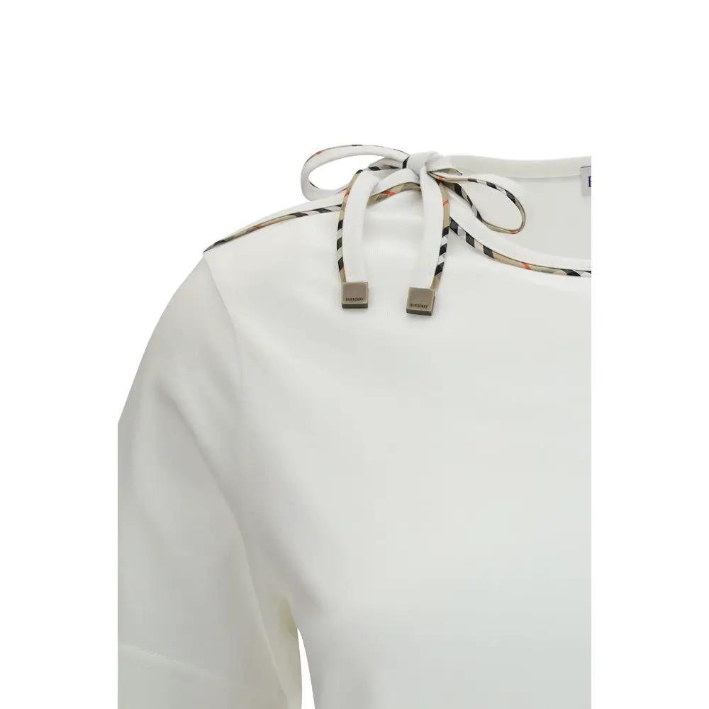 Burberry White Cotton T-Shirt by Burberry