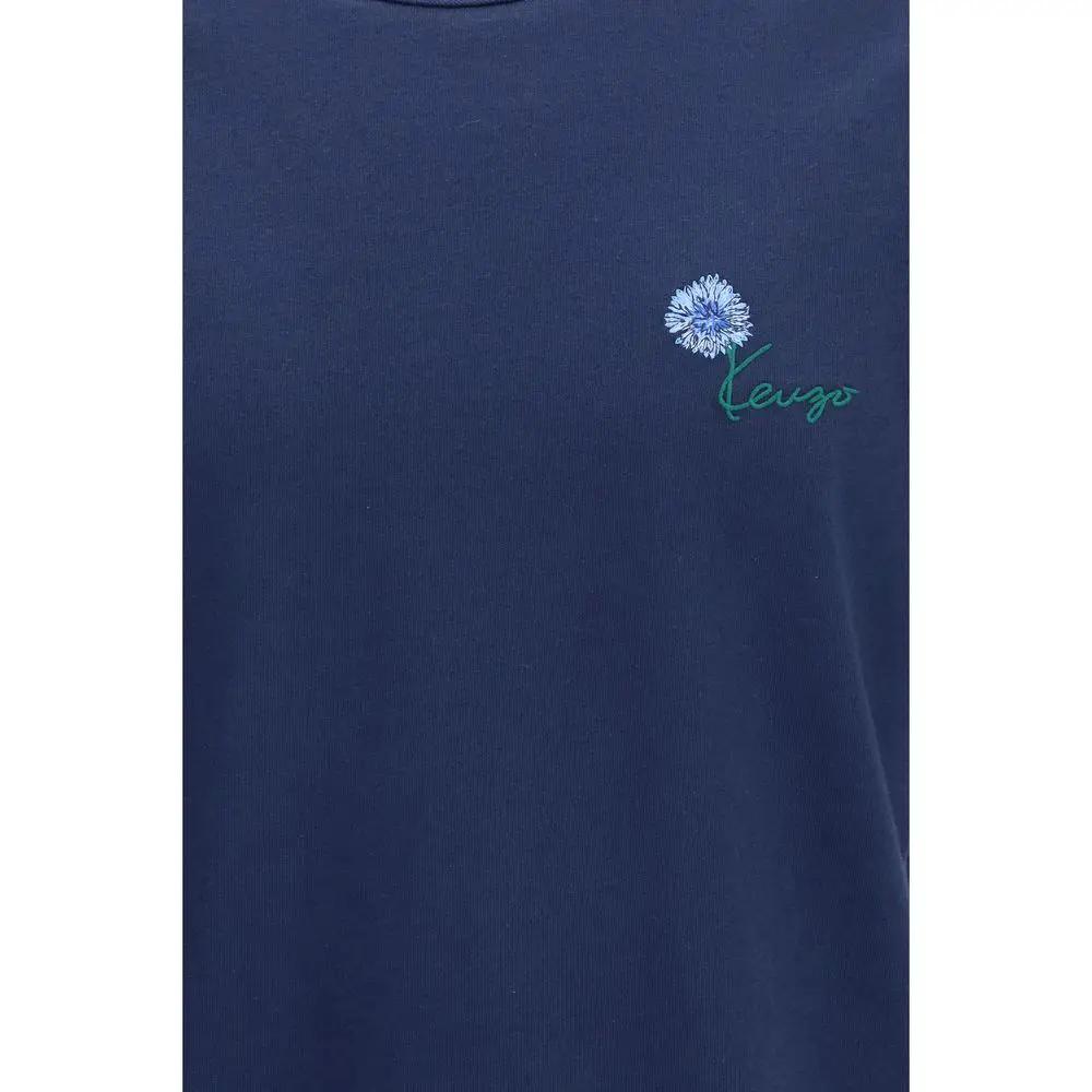 Kenzo Blue Cotton T-Shirt by Kenzo