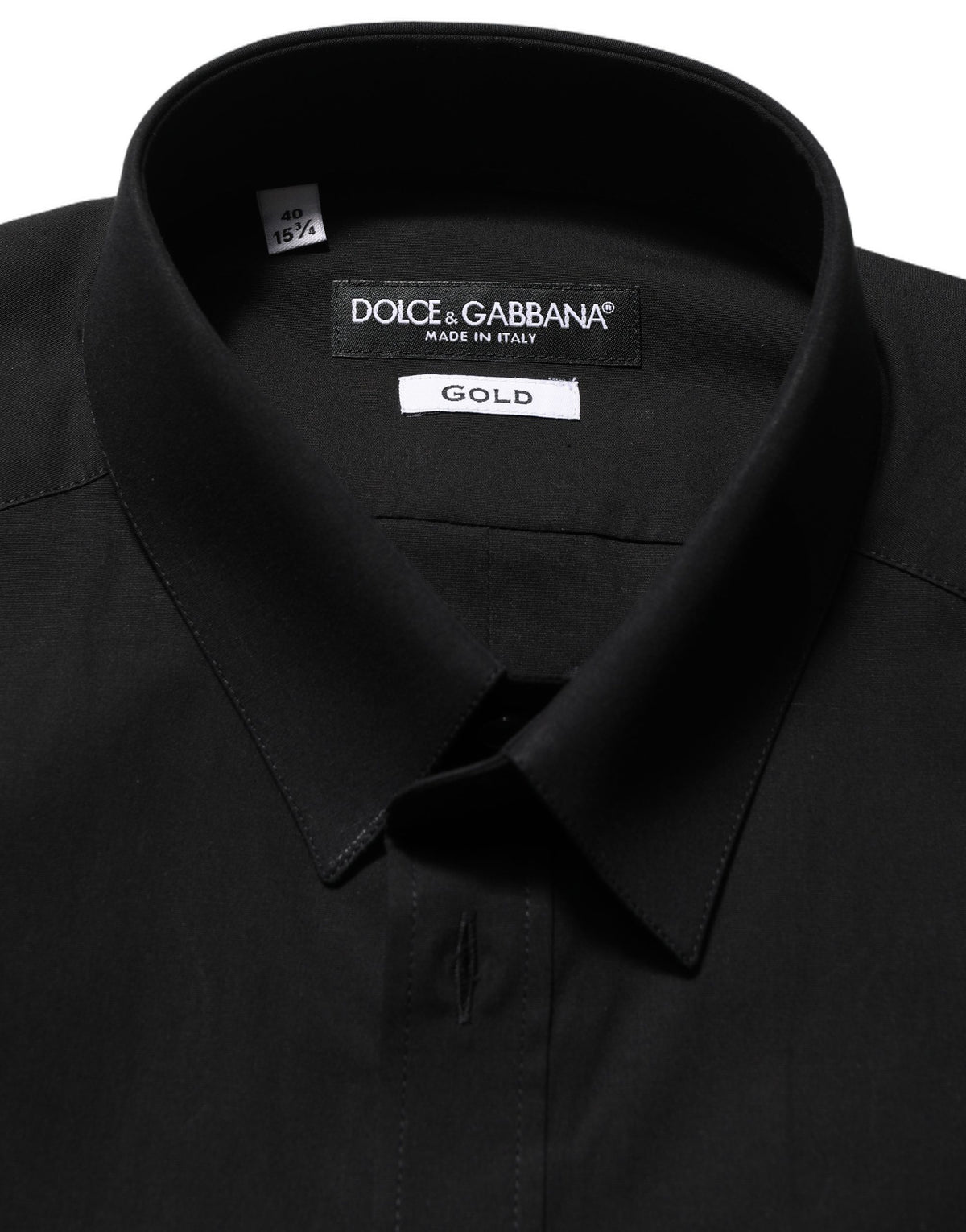 Chemise Dolce & Gabbana GOLD en coton stretch noir – TSH92211