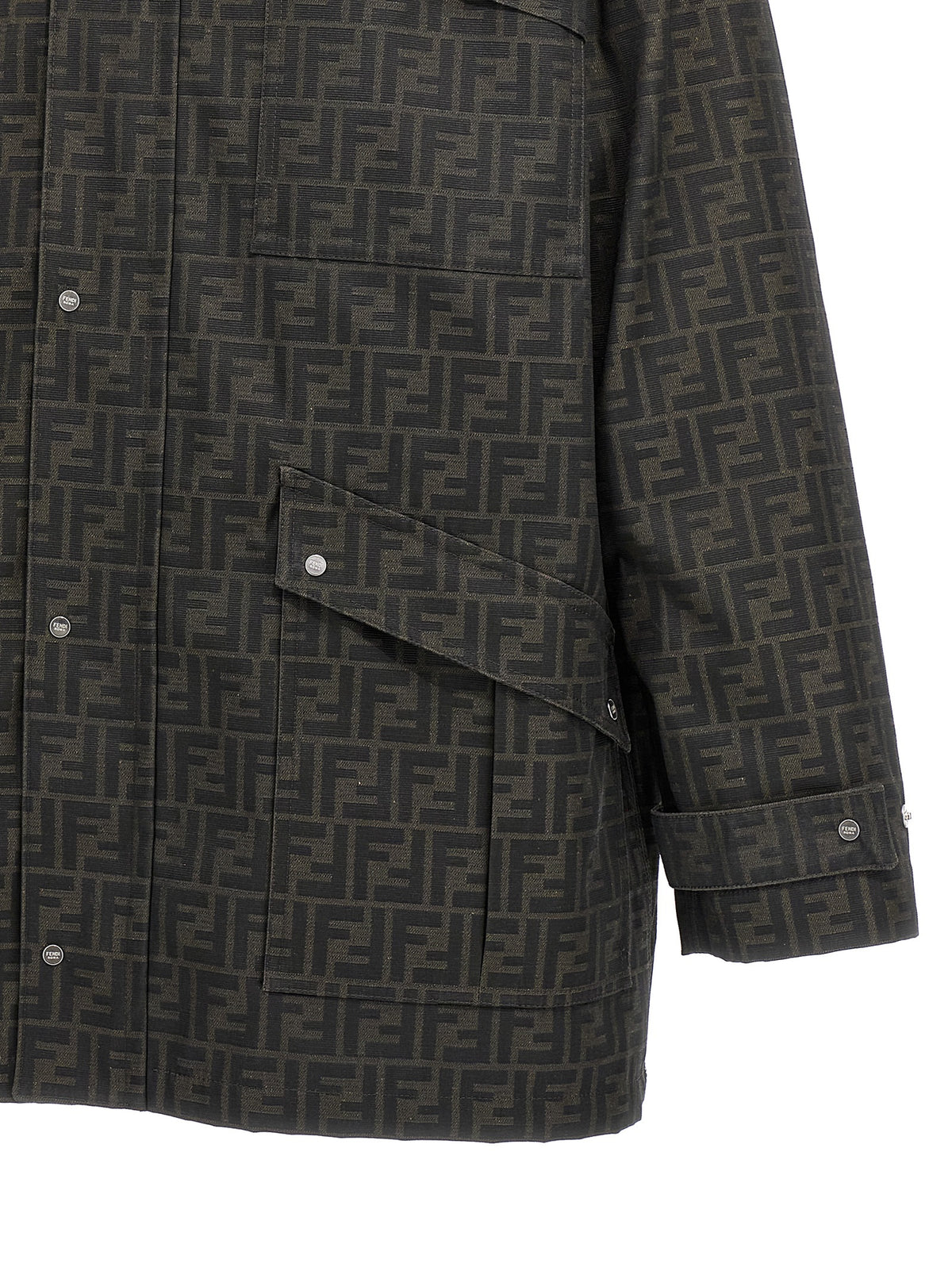 Veste longue Fendi en polyester marron – FE-298964