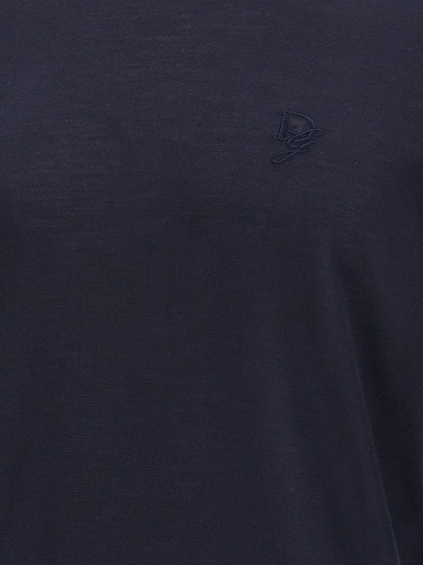 Dolce & Gabbana Pull Homme – 100% Soie, Logo Brodé, Bleu