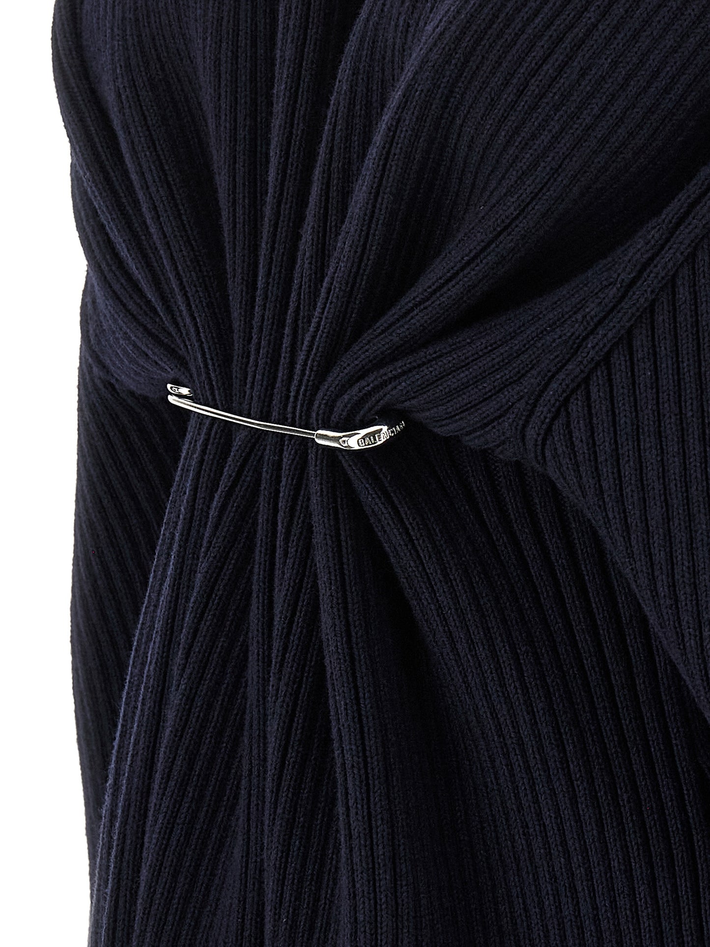 Balenciaga Blue Wool Short Dress