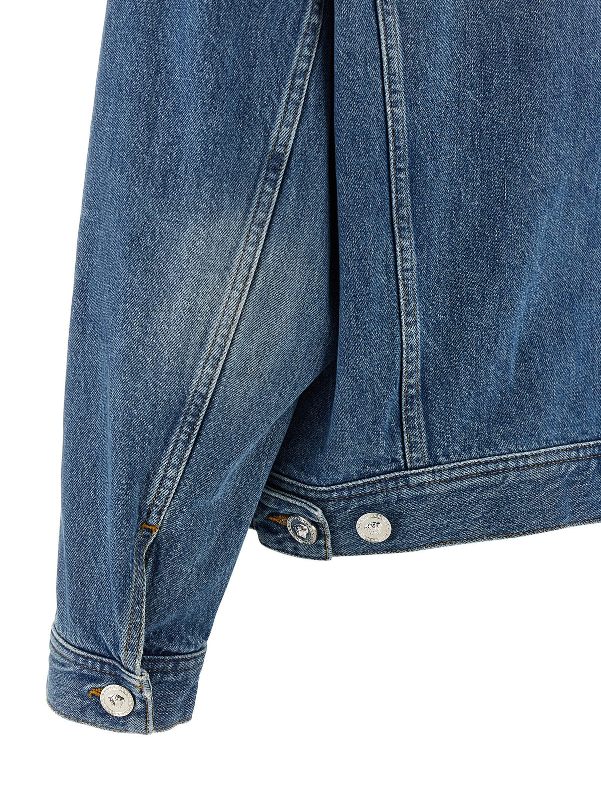 Versace Blue Cotton Denim Jacket