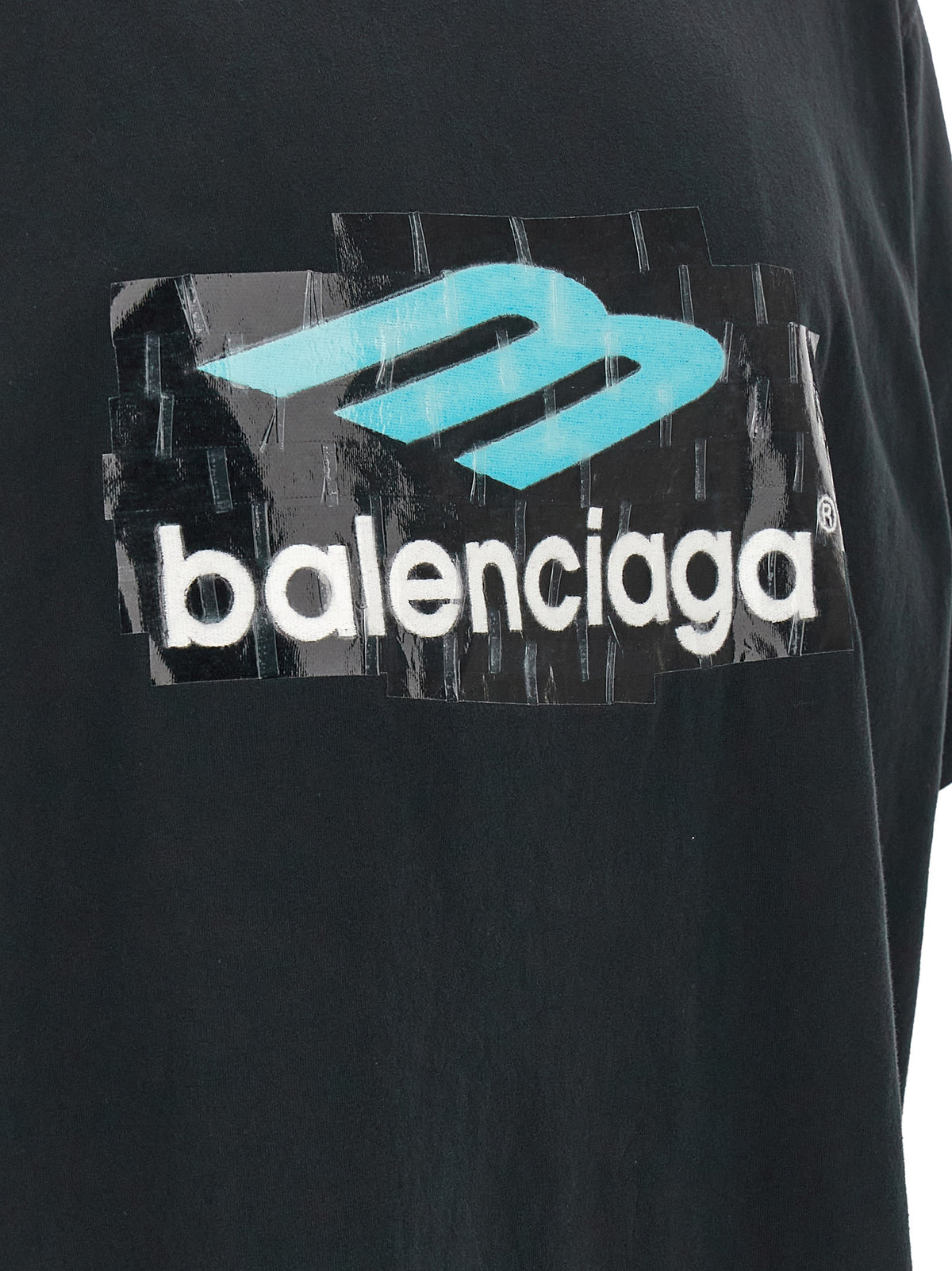 Balenciaga Black Cotton T-Shirt