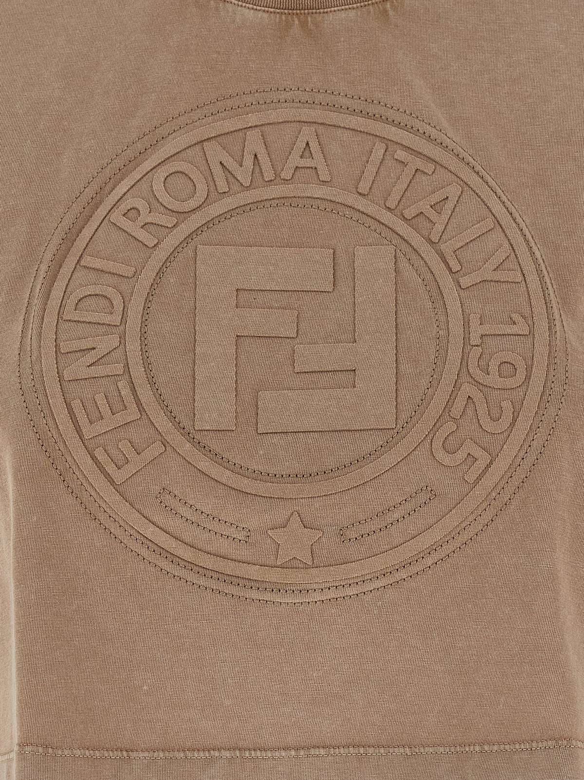 Fendi Brown Cotton T-Shirt