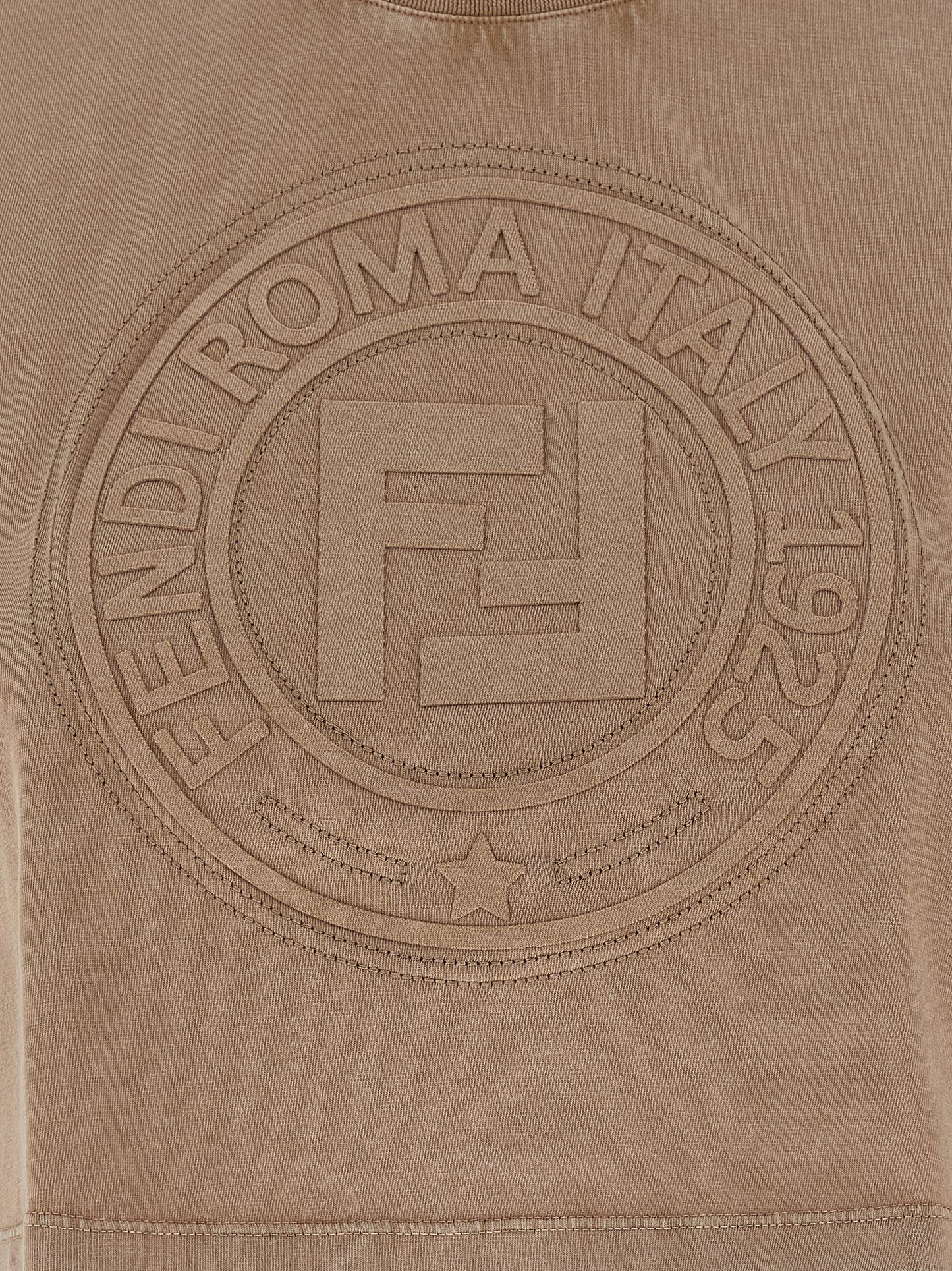 Fendi Brown Cotton T-Shirt