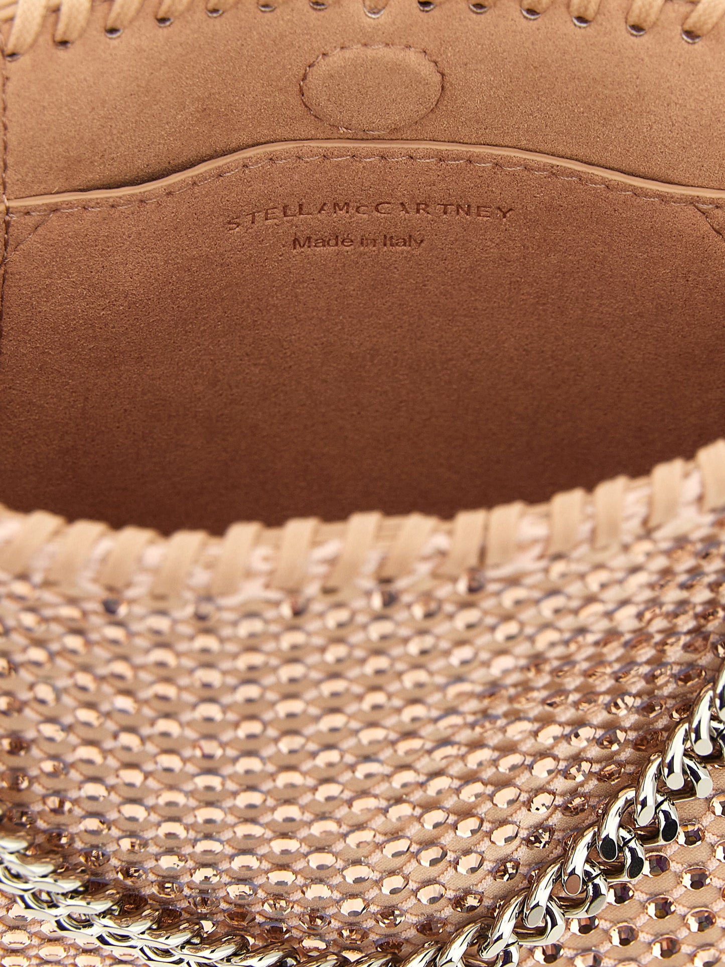 Stella McCartney Falabella Nano – Mini Sac Satin Sequins Rose | HBPS Fashion