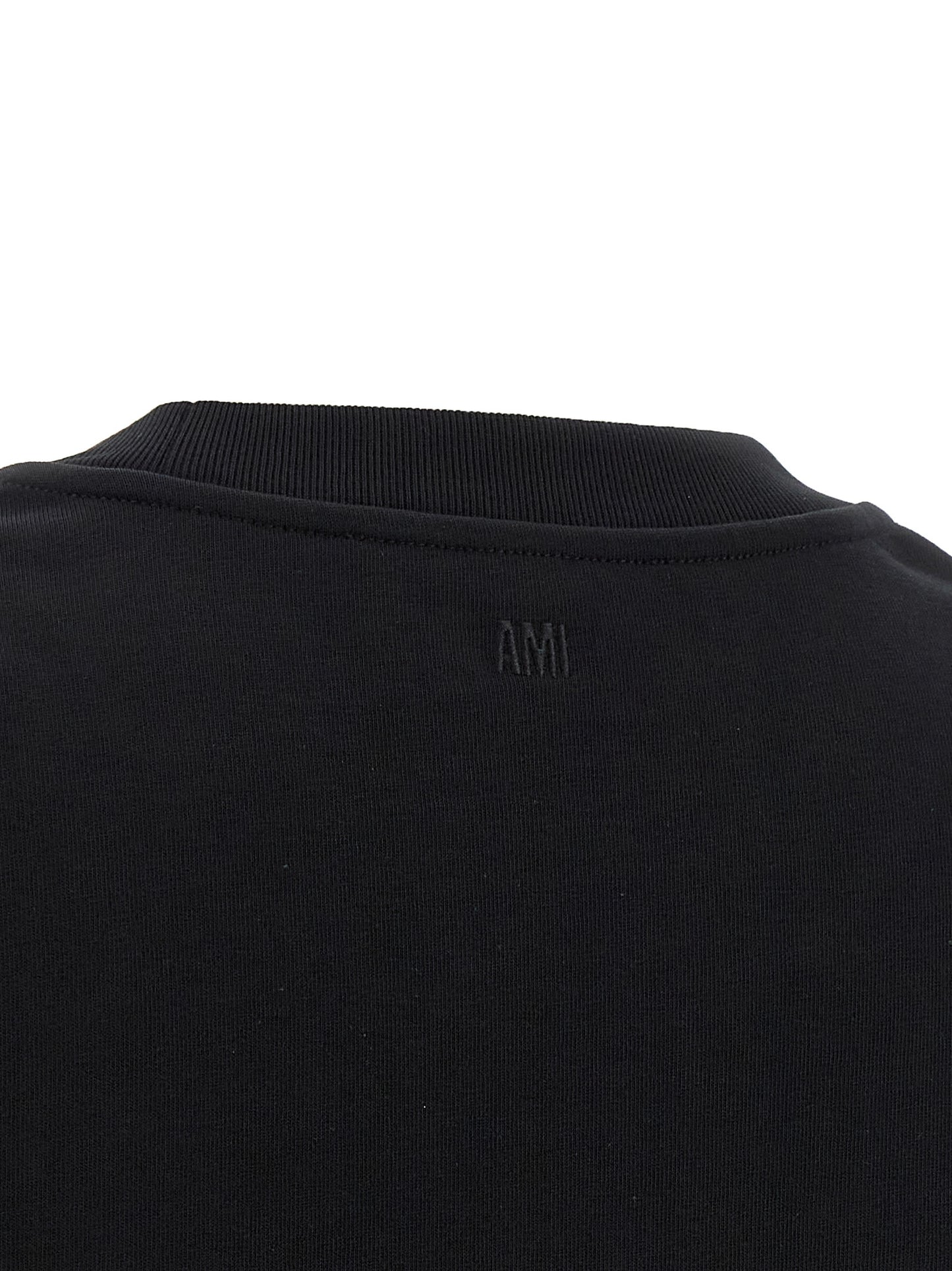 Ami Paris Black Cotton T-Shirt