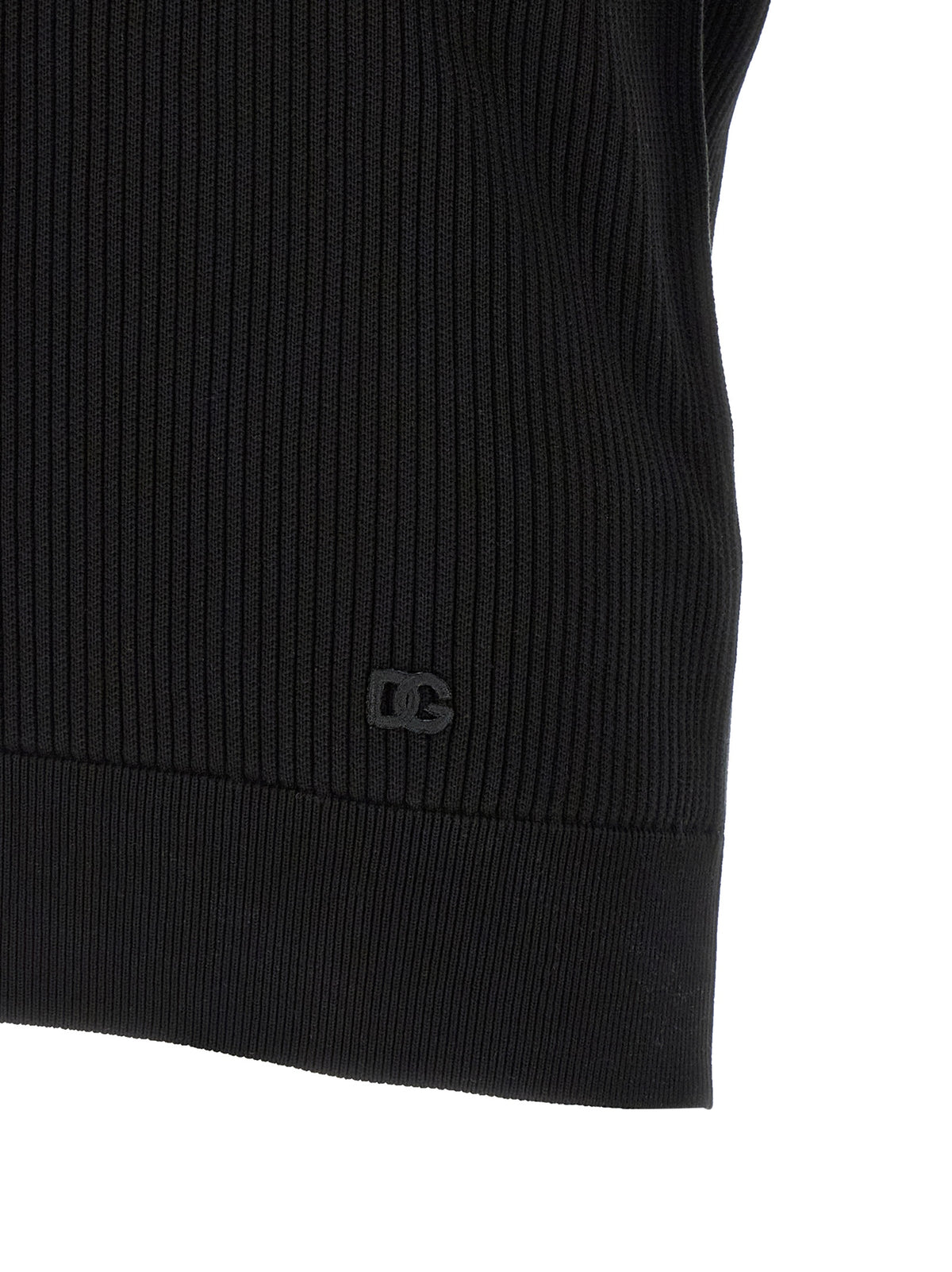 Polo Dolce & Gabbana en coton noir – DO-333256