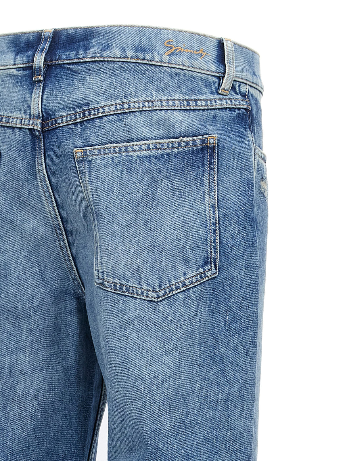 Jean Givenchy homme coupe droite en coton bleu – GI-302734
