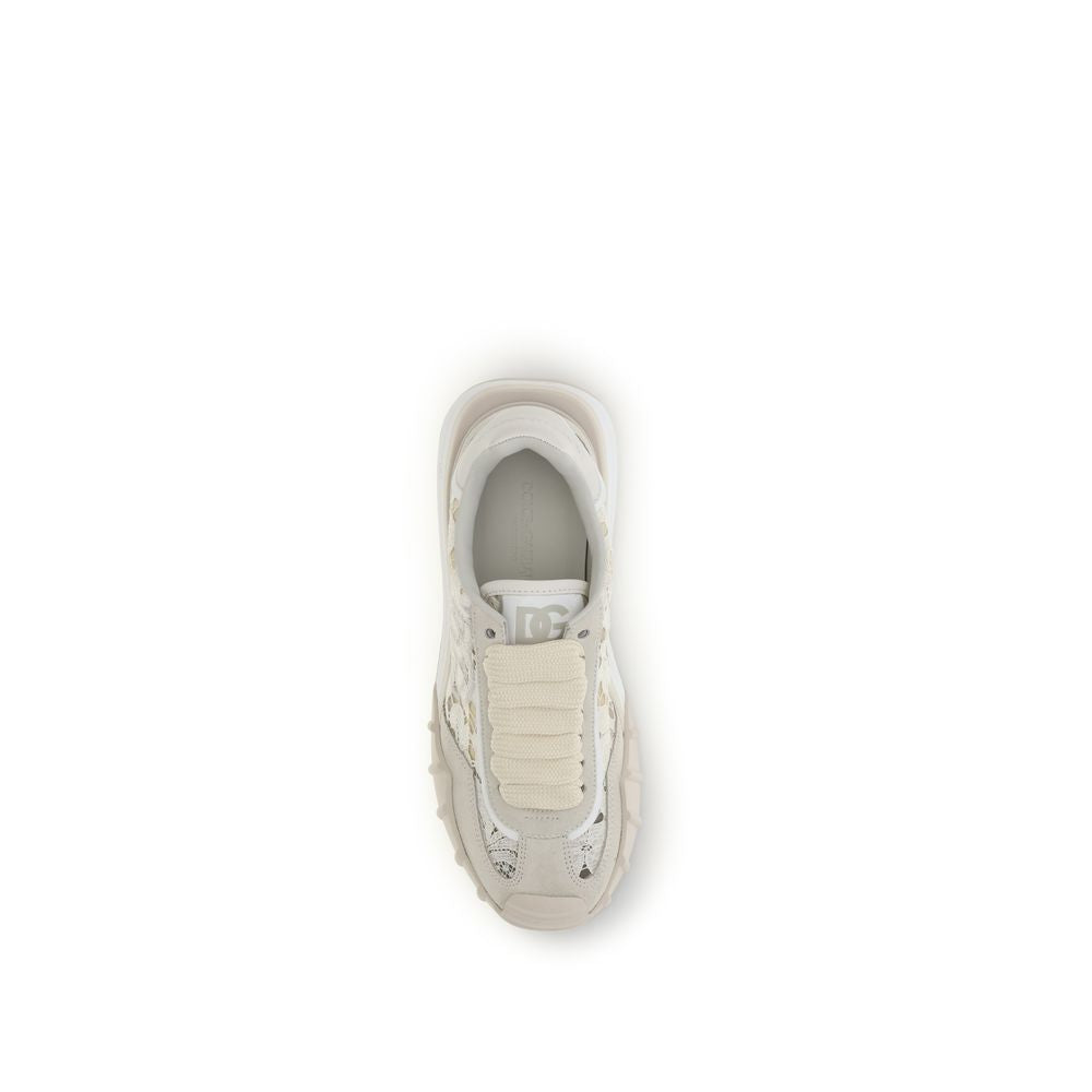 Baskets Dolce & Gabbana femme en cuir de veau beige – DO-CK2487A3S648Z180