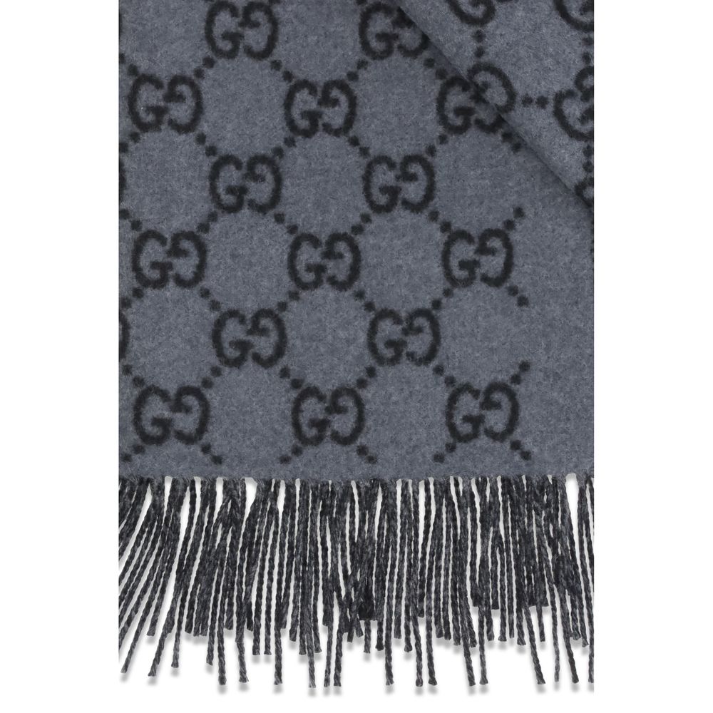 Écharpe Gucci homme en cachemire bleu – GU8123174GABX1260BB
