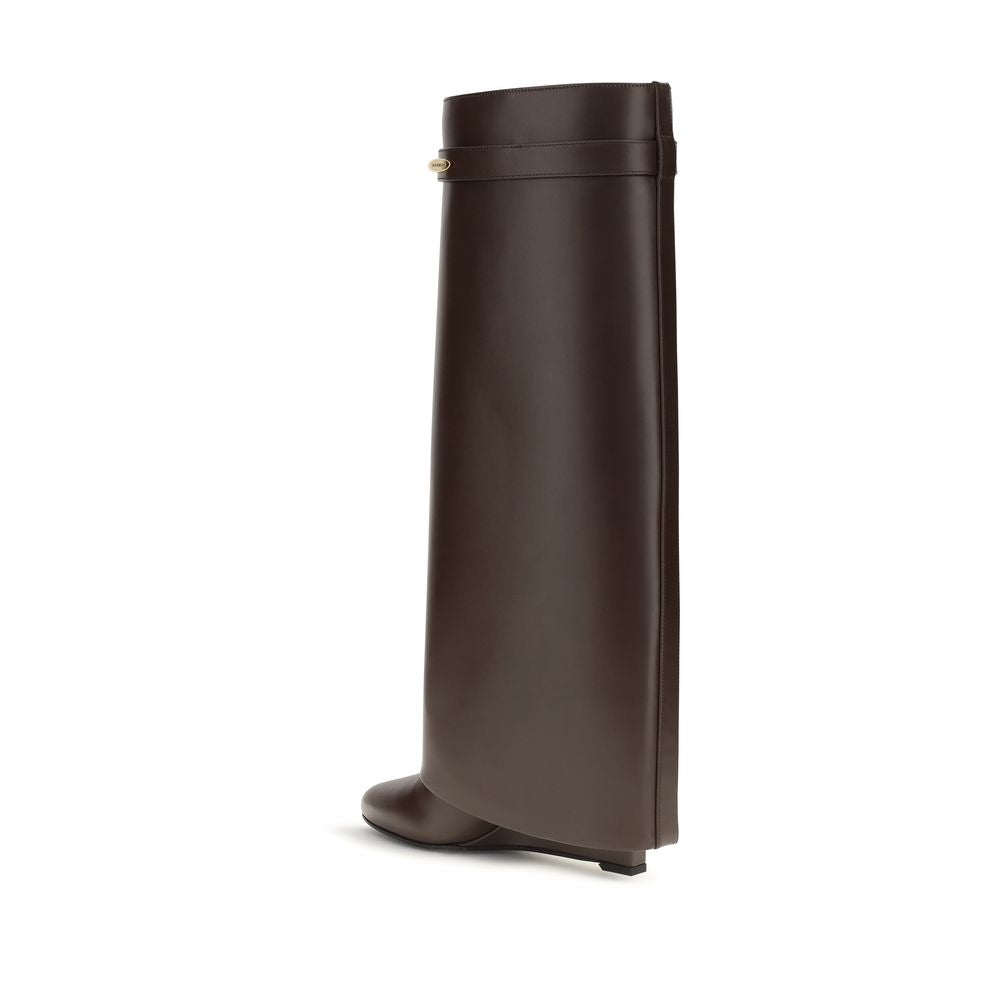 Bottes Givenchy femme Shark en cuir de veau marron – GI-BE703XE1J7202