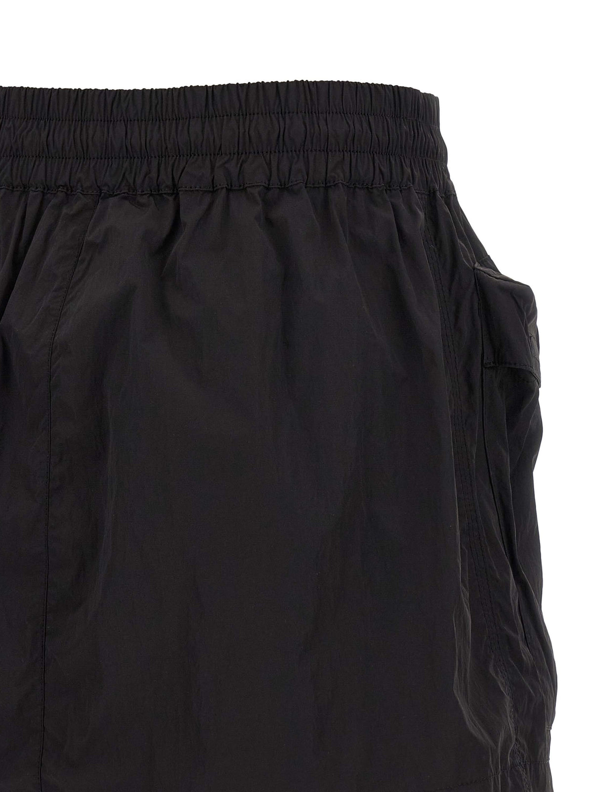 Diesel Black Polyamide Long Skirt