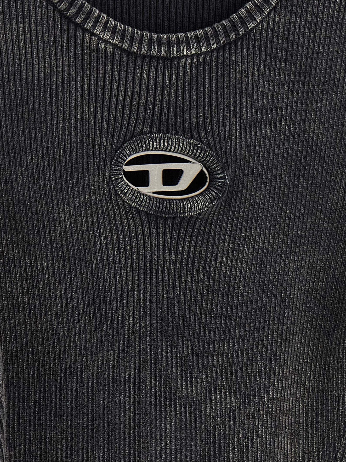 Diesel Black Cotton Short Dress