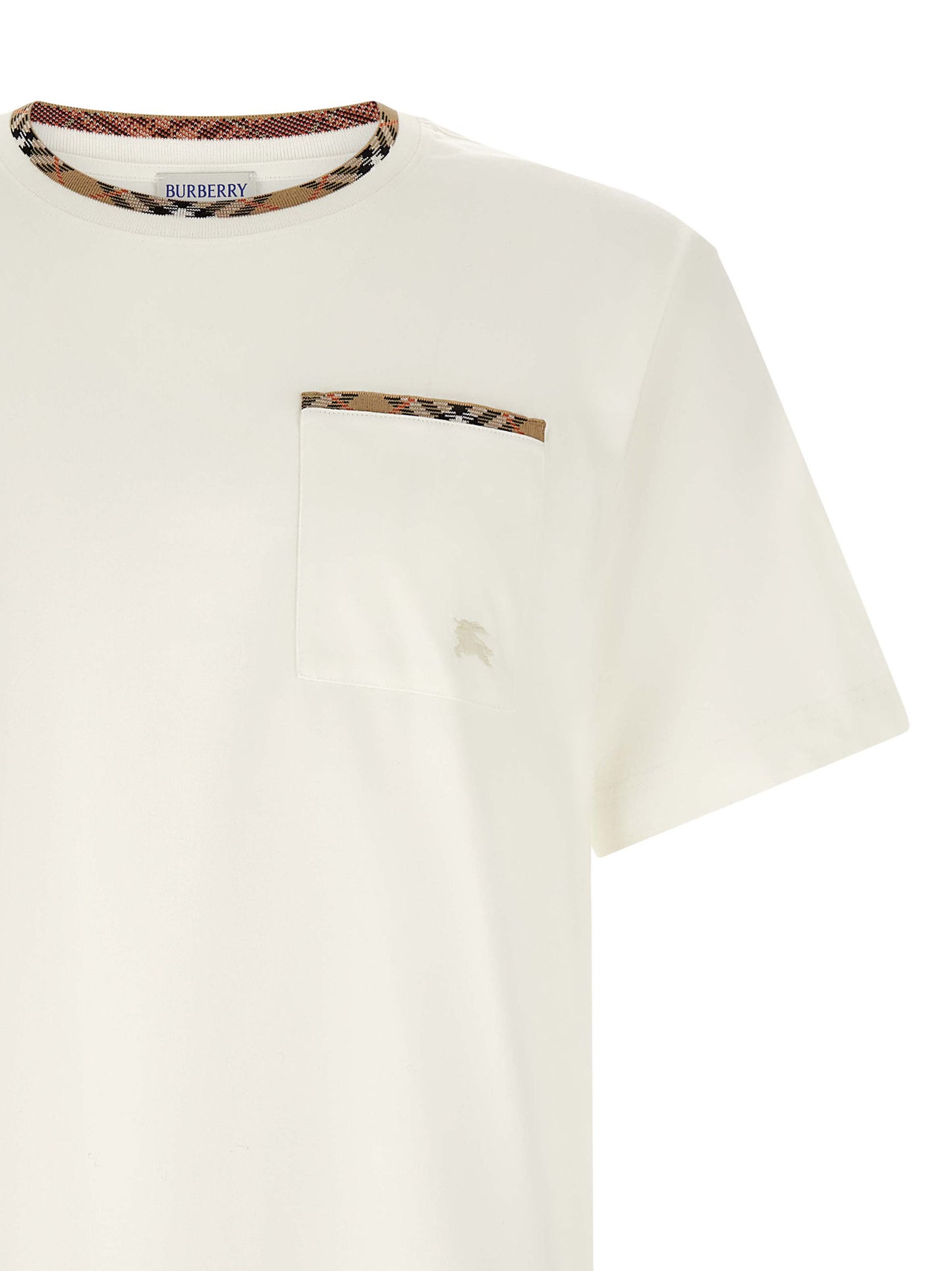 Burberry White Cotton T-Shirt