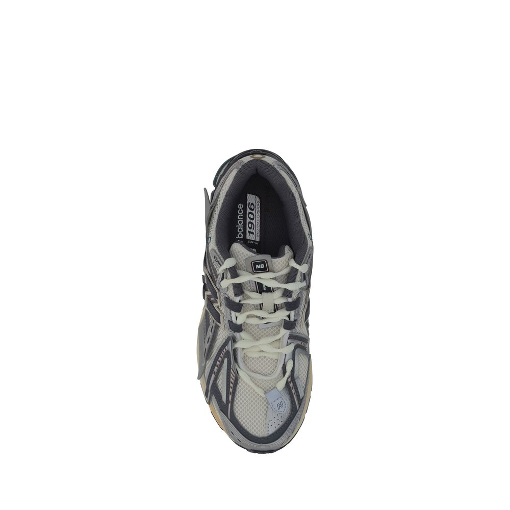 New Balance Silver Polyester Athletic Sneakers