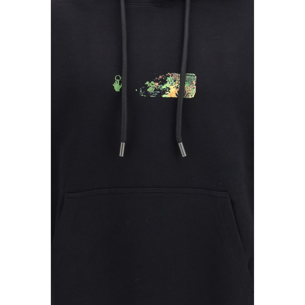 Sweat à capuche Off-White homme Spray Arrow en coton noir – OF-OMBB085F26FLE00400001