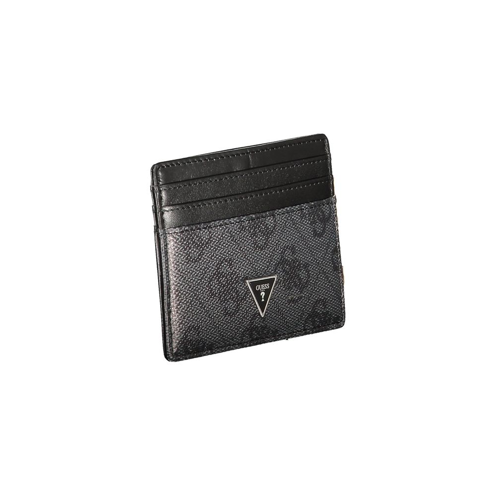 Porte-cartes Guess Jeans homme en cuir noir – GU-46389