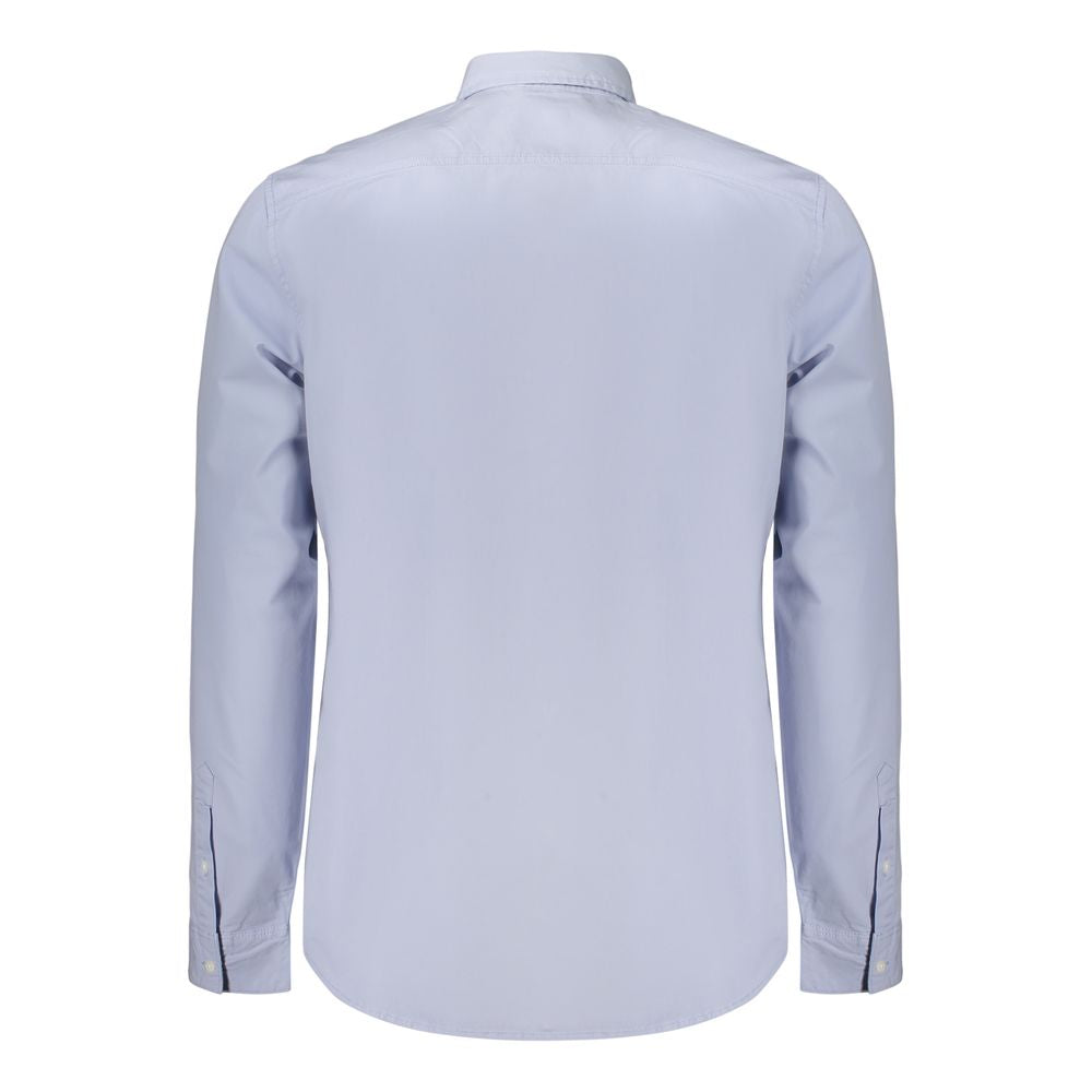 Chemise slim à manches longues Guess Jeans homme en coton bleu clair – GU-46520