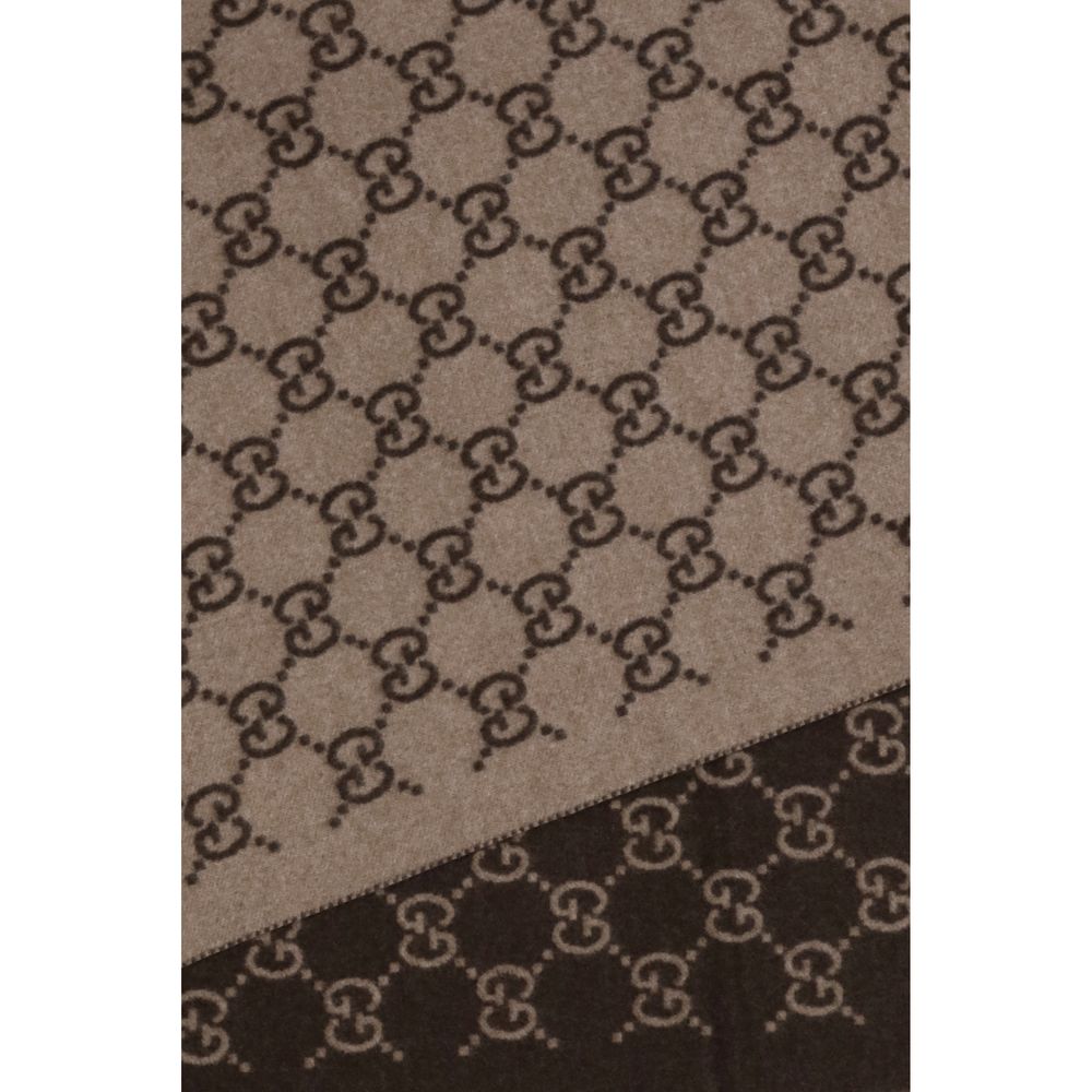 Écharpe Gucci homme en cachemire marron – GU8123174GABX2579BB