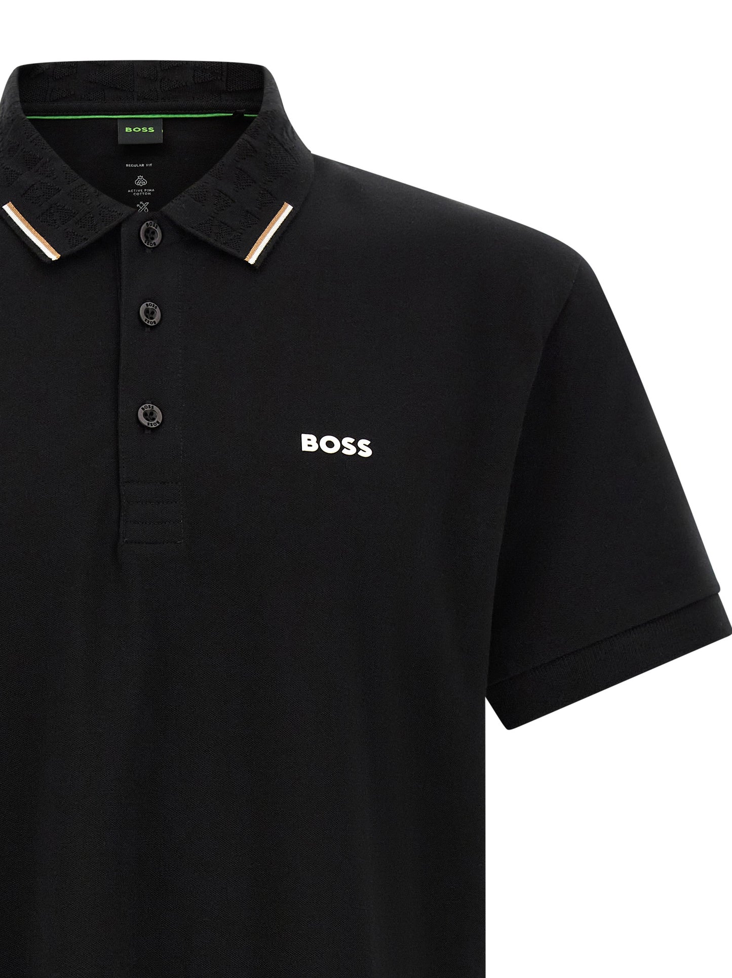 Hugo Boss Black Cotton Polo Shirt