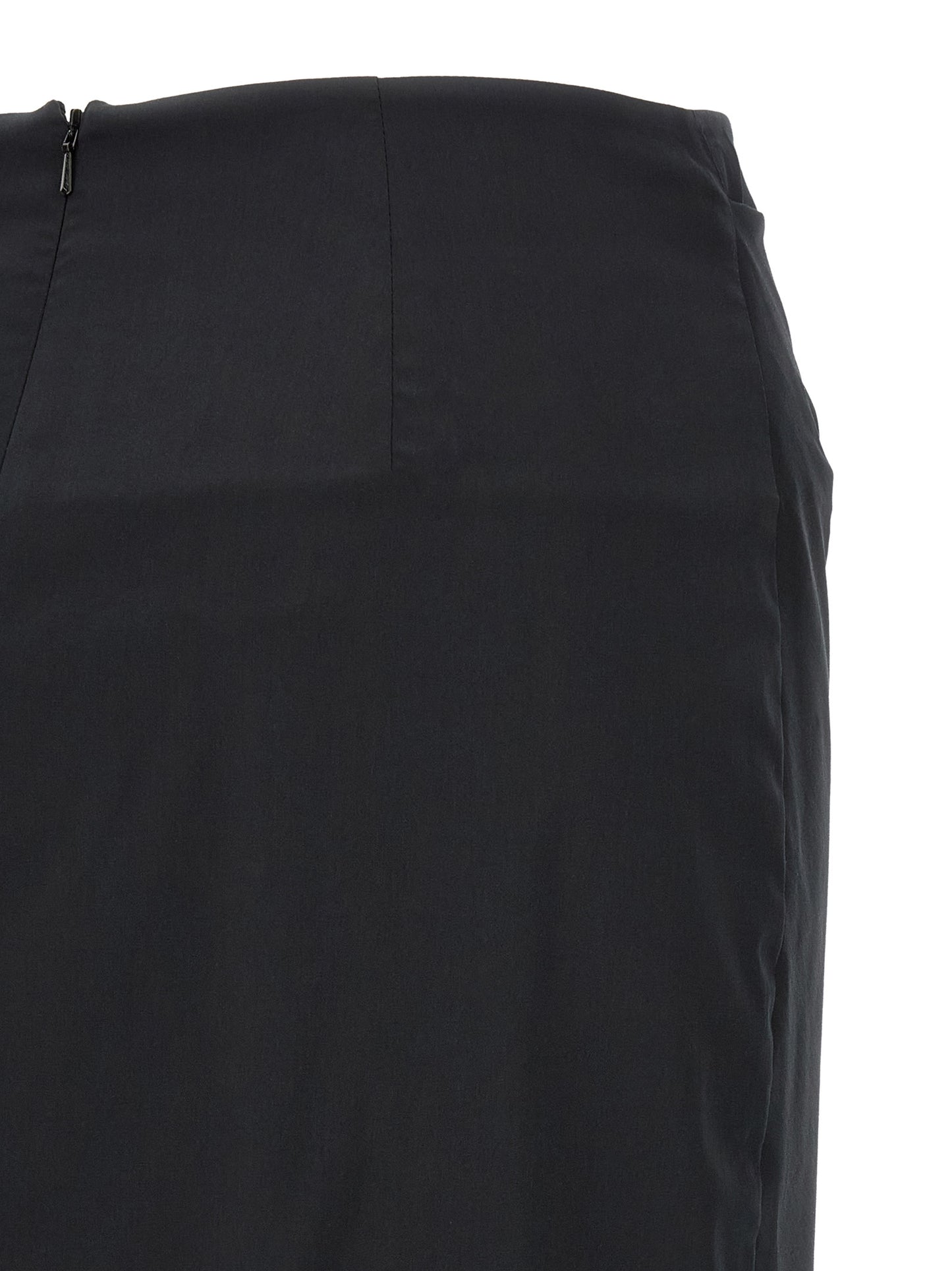 Max Mara Black Cotton Midi Skirt