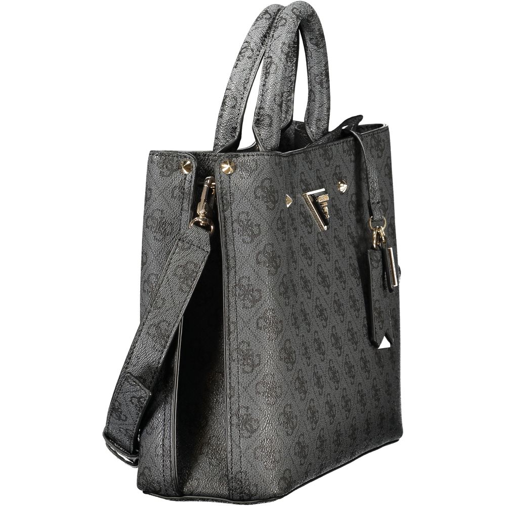 Sac à main Guess Jeans femme Meridian II en polyuréthane noir – GU-46685
