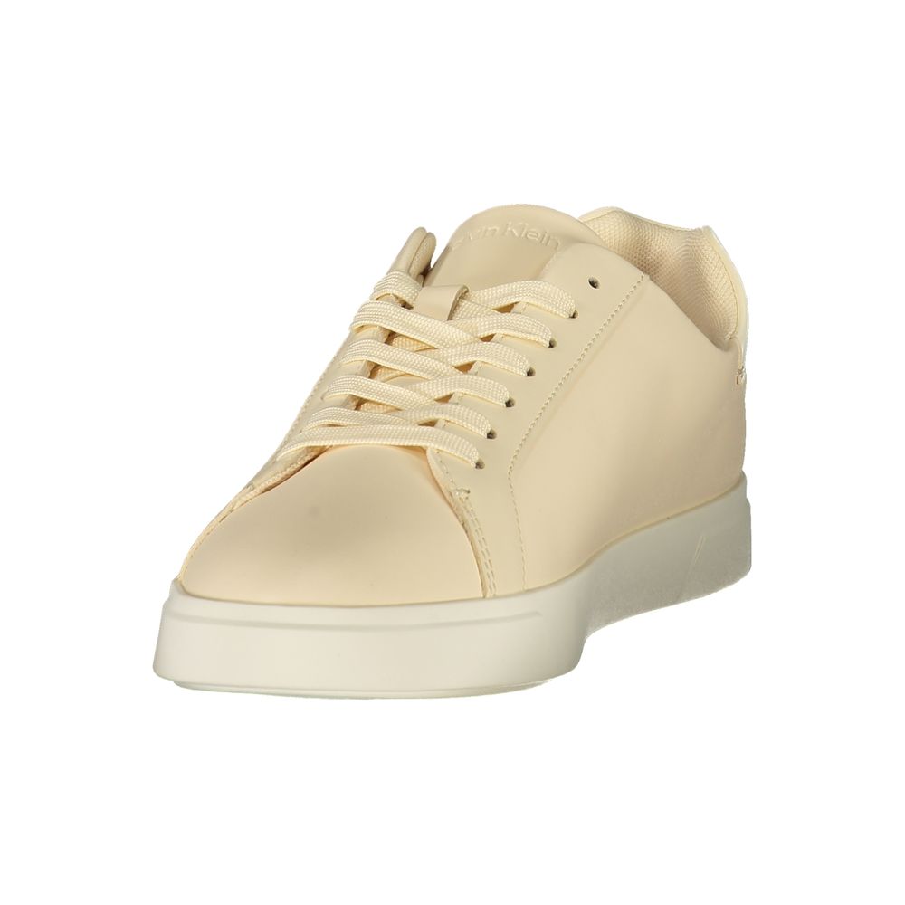 Baskets Calvin Klein femme en polyuréthane beige – CA-46682