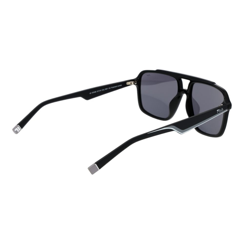 Lunettes de soleil Fila mixte aviateur monture plastique noire, verres gris – FI-1064688