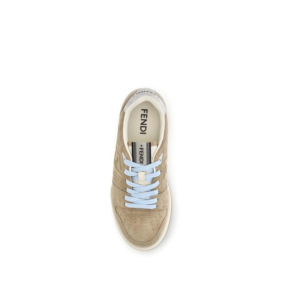 Baskets Fendi femme Match en daim beige – FE-8E9084B1RGF1Y22