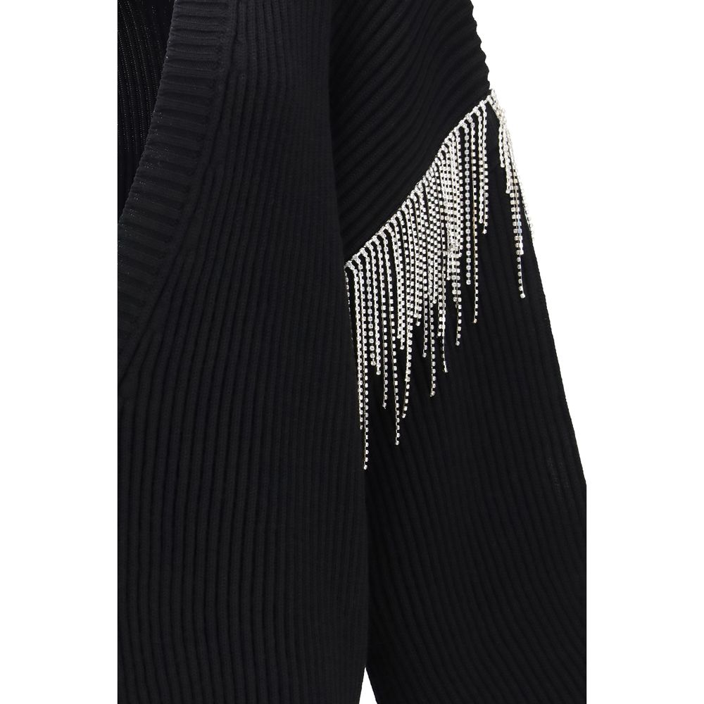 Max Mara Black Wool Oves Aries Cardigan