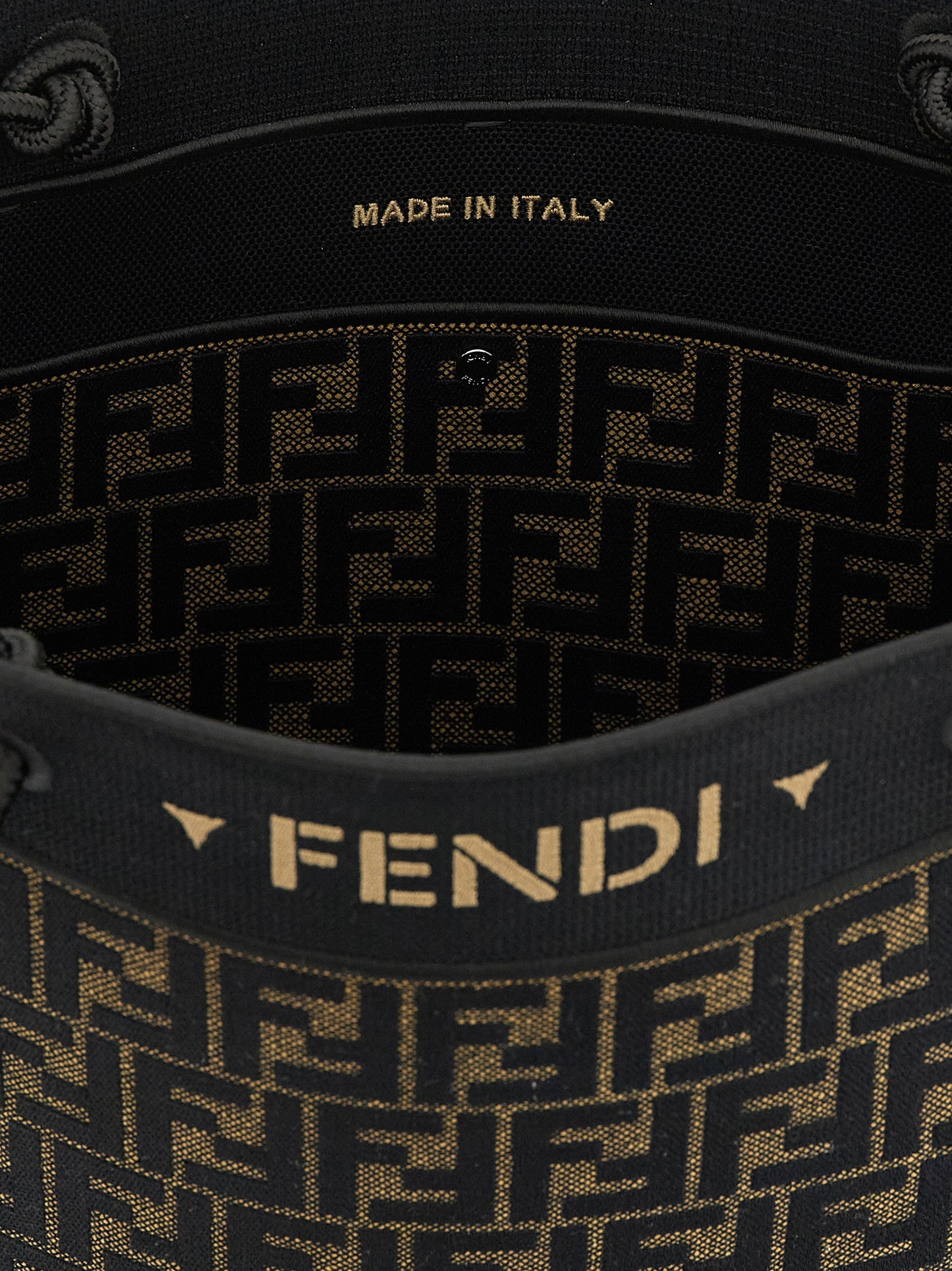 Fendi Brown Cotton Tote Bag