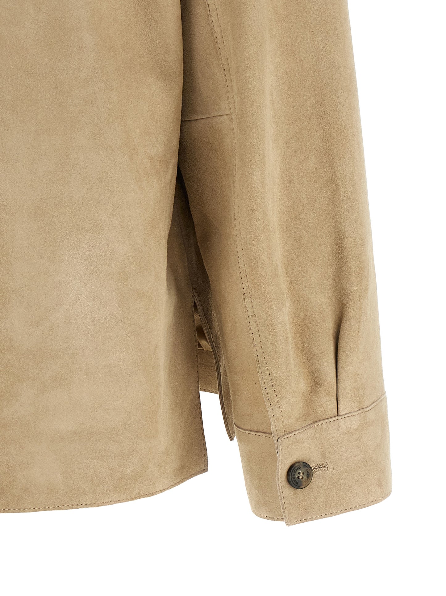Max Mara Beige Lamb Leather Leather Jacket