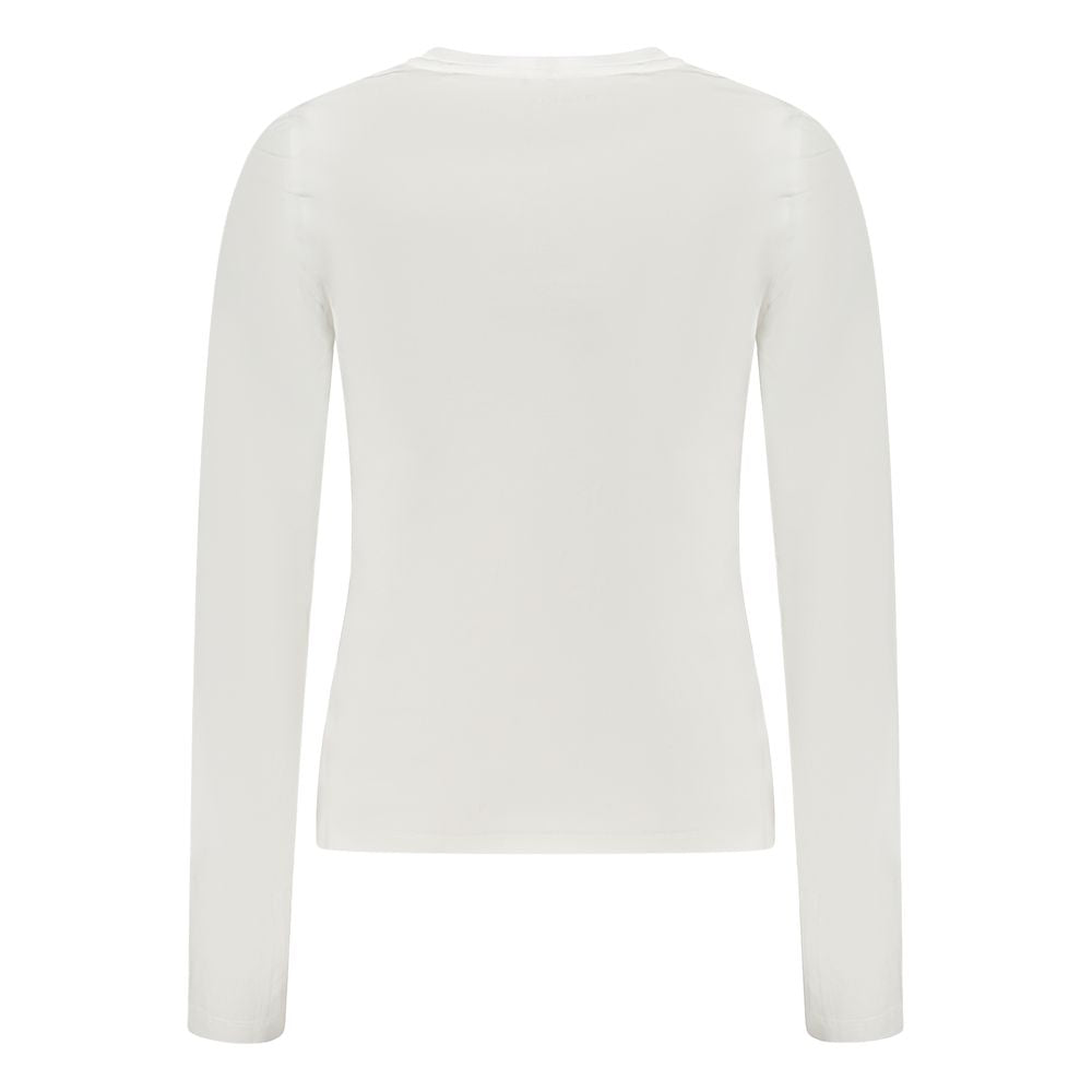 T-shirt à manches longues Guess Jeans femme en coton blanc – GU-35124