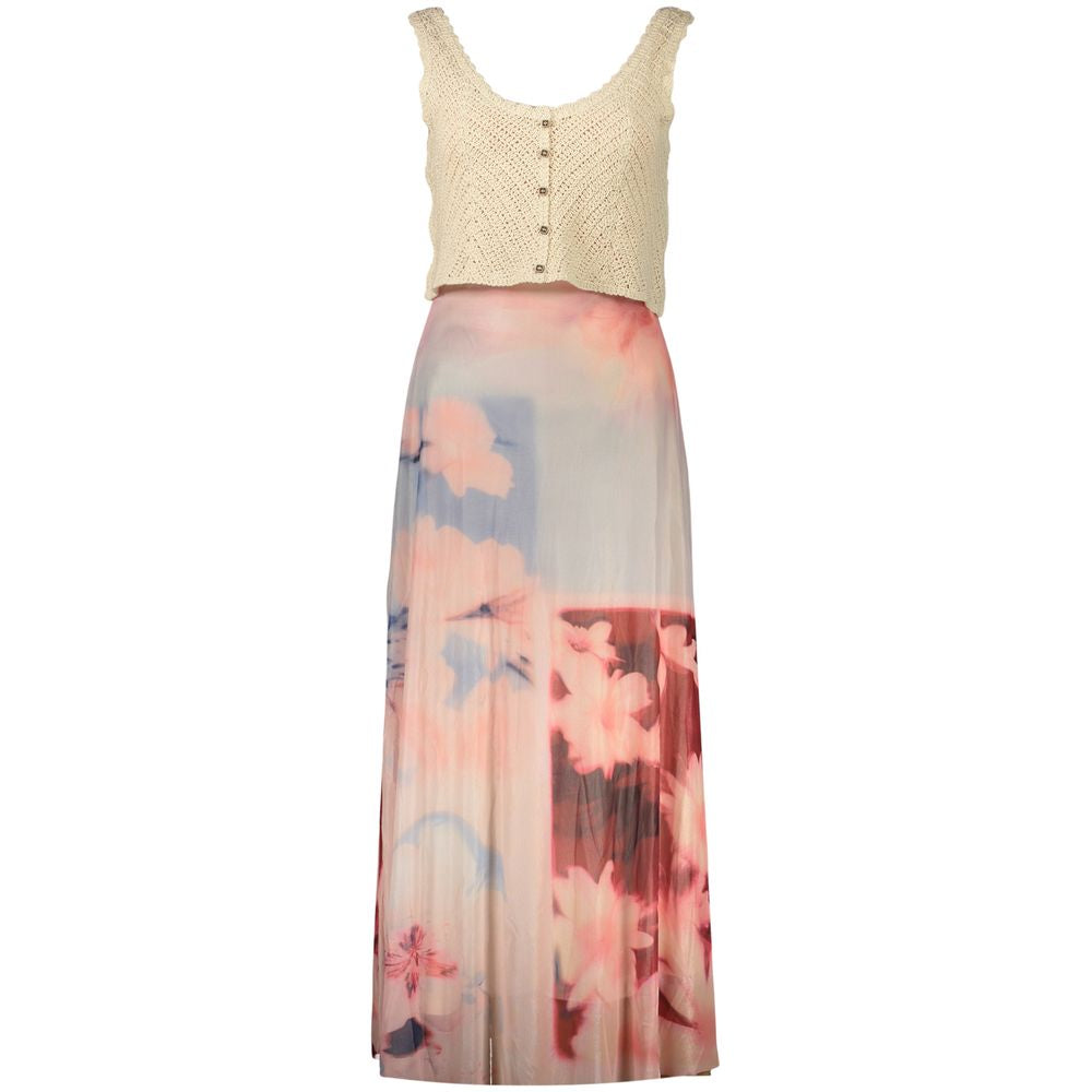 Robe longue Desigual femme Frida Fantasy en viscose rose – DE-47011