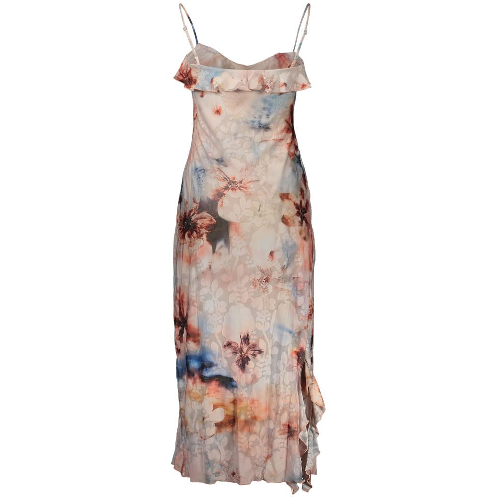 Robe longue Desigual femme en polyester rose – DE-47251